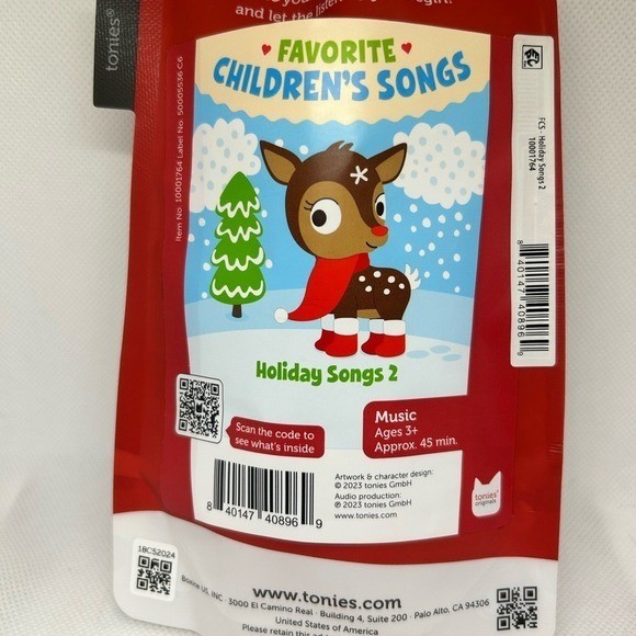 Tonies Favorite Childrens Songs Holiday Songs 2 Reindeer Audio Character