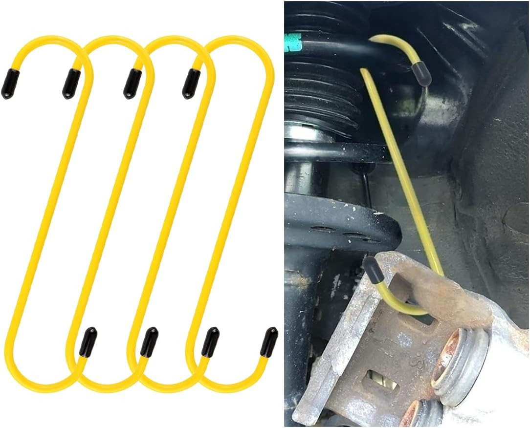 Car Brake Caliper Hooks, Auto Brake Caliper Hangers with Rubber Tips, Universal