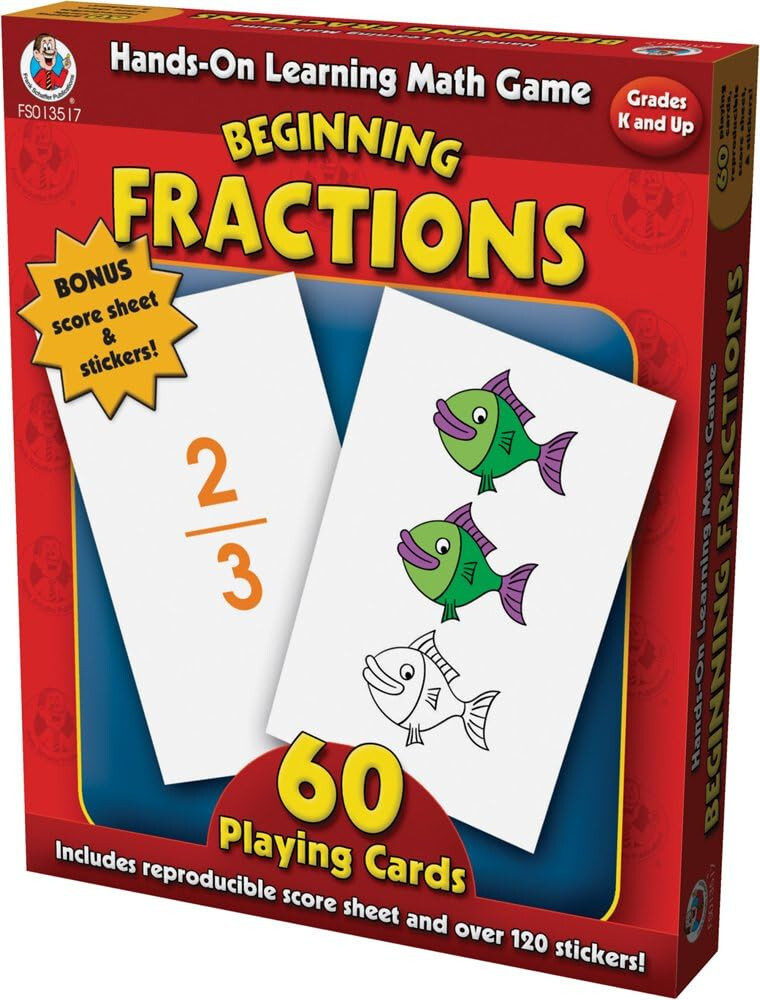 Hands-On Learning Beginning Fractions Card Game (Hands-On Learning Math Games) G