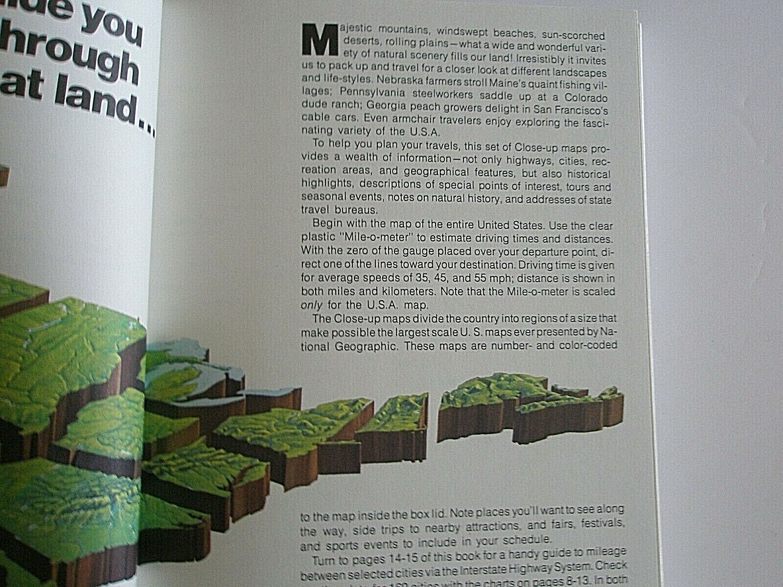 Close-Up U.S.A Maps National Geographic 1988 case reference book homeschool