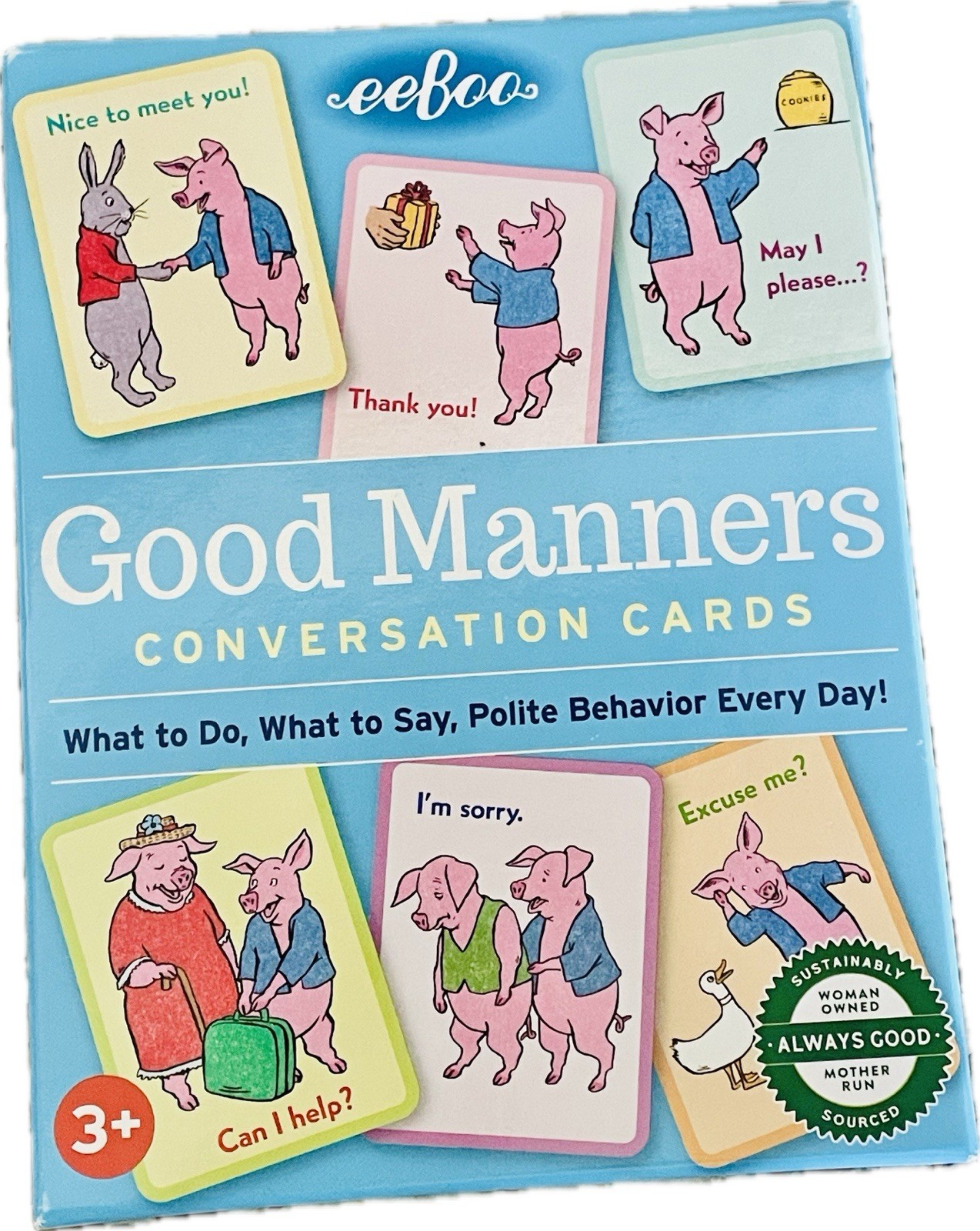 Eeboo Converstion Cards Lot of 4- Social & Emotional Skills, Inference, & Logic
