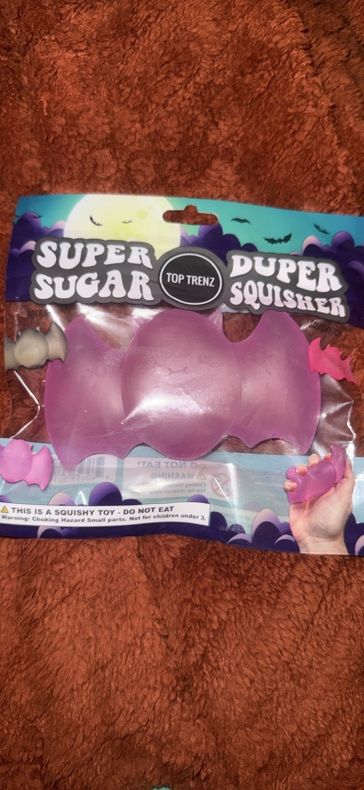 Top Trenz Purple Bat Halloween Squishy
