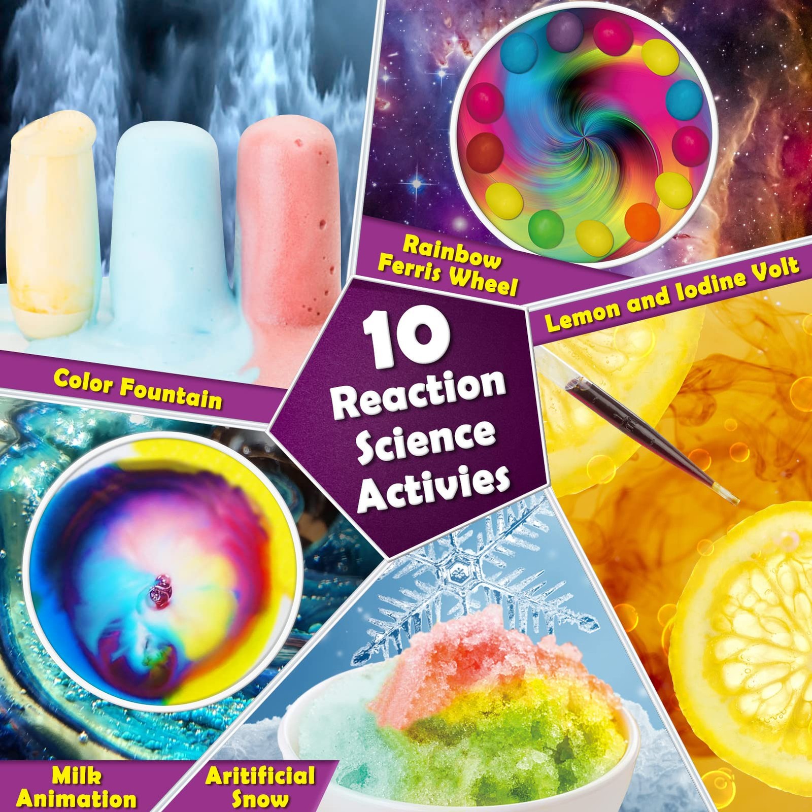 UNGLINGA 30 Experiments Science Kit for Large, With Chemicals