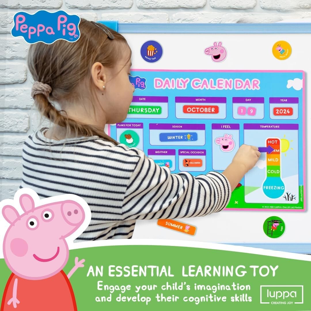 Peppa Pig My First Magnetic Calendar for Kids Preschool Learning ~ New, Sealed
