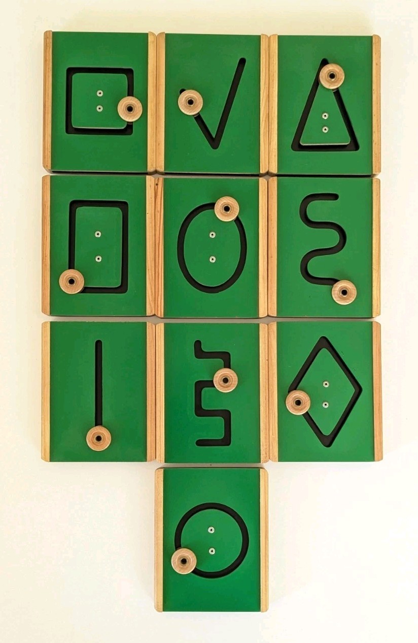TAG Think And Grow Motor Shapes Set Wood Montessori Style Learning Toy Preschool