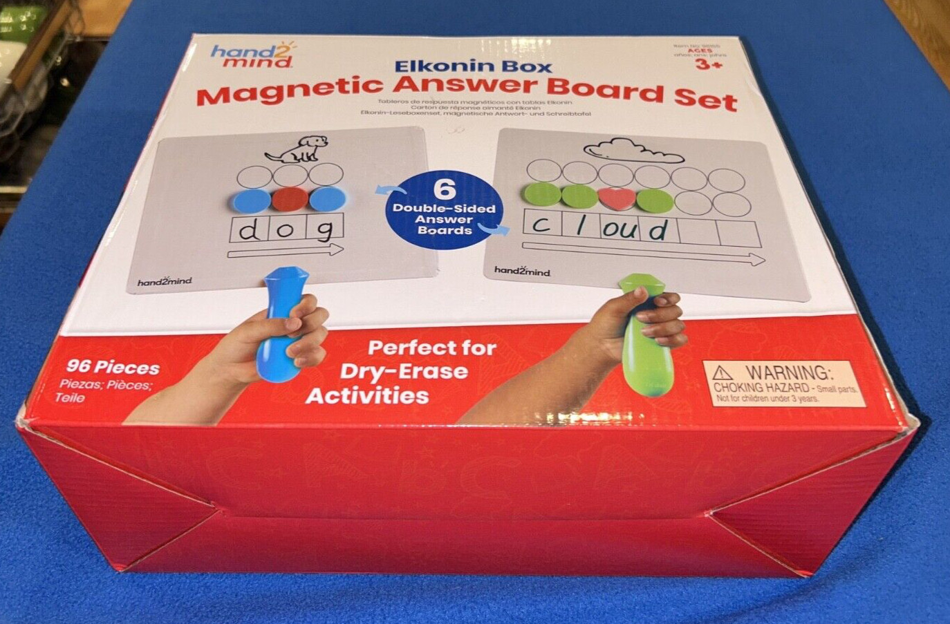 Hand2Mind Elkonin Box Magnetic Answer Board Set Set of 6, 96 pieces No. 96155
