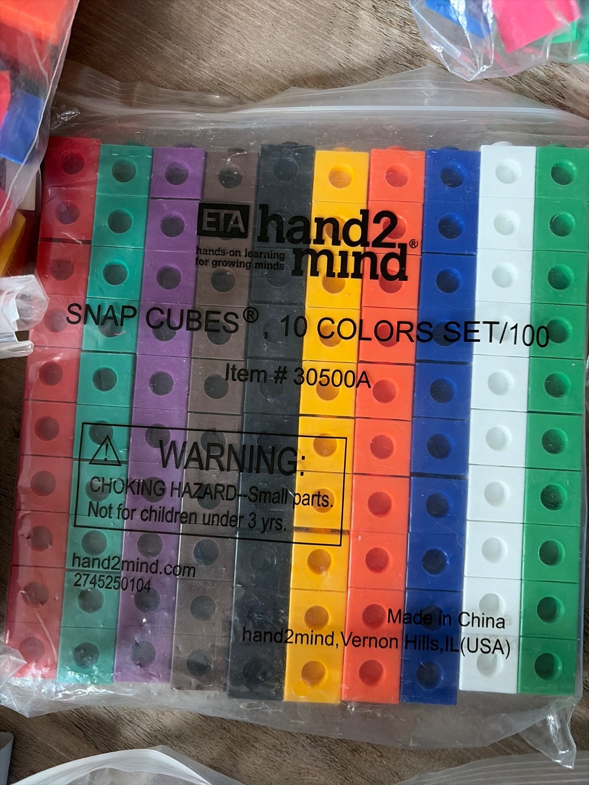 Hand2 Mind ETA Math Manipulatives lot base 10 blocks rods cube