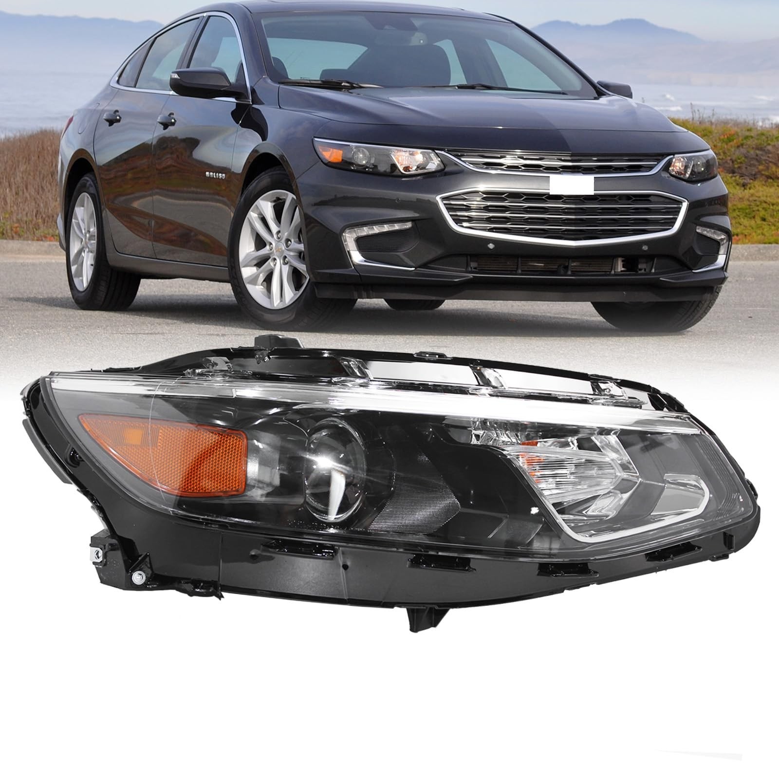 2016 2017 2018 Malibu Headlights RH,Headlight Assembly Compatible with Chevy …