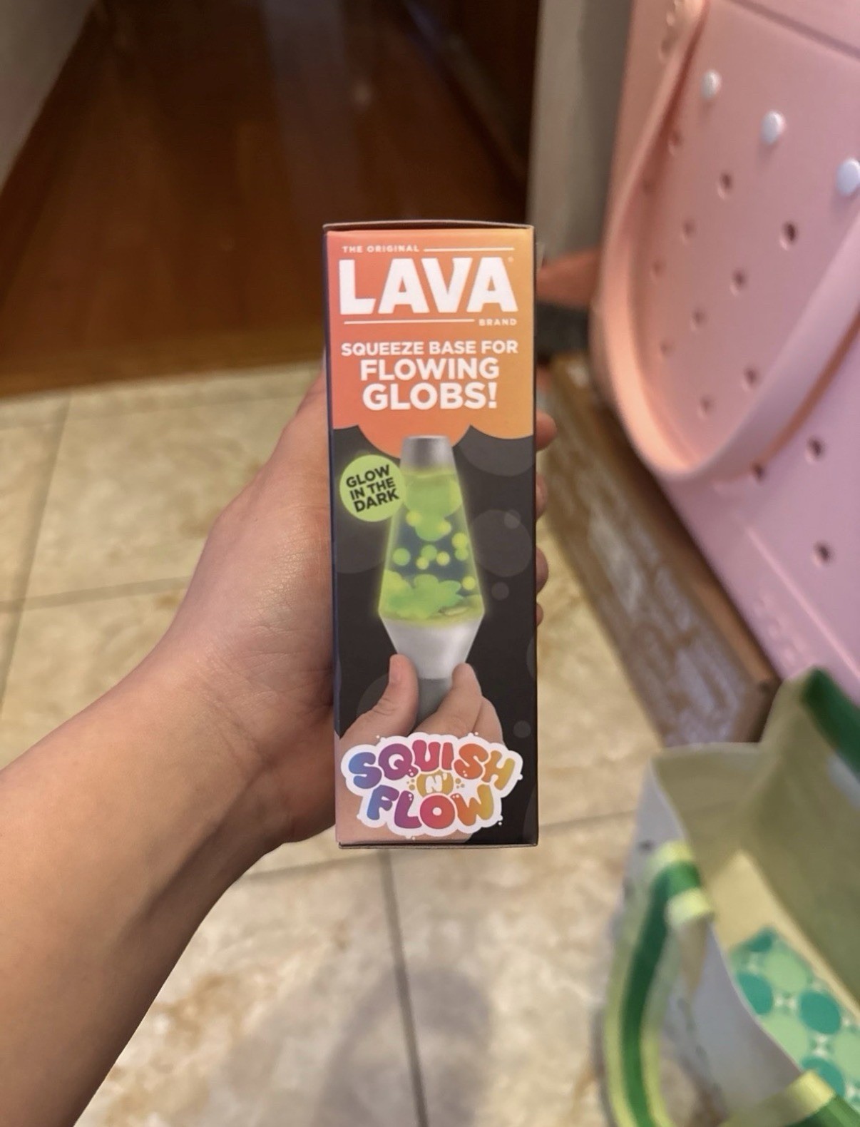Schylling Lava Lamp Squish N Flow Squishy Like Needoh Glow In Dark Purple New