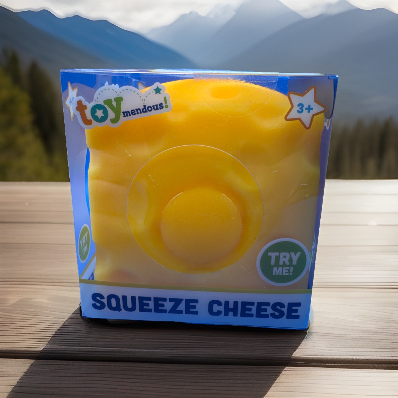 🧀 Squeeze Cheese Large Squishy Toy Toymendous – New in Box US Seller Fast Ship