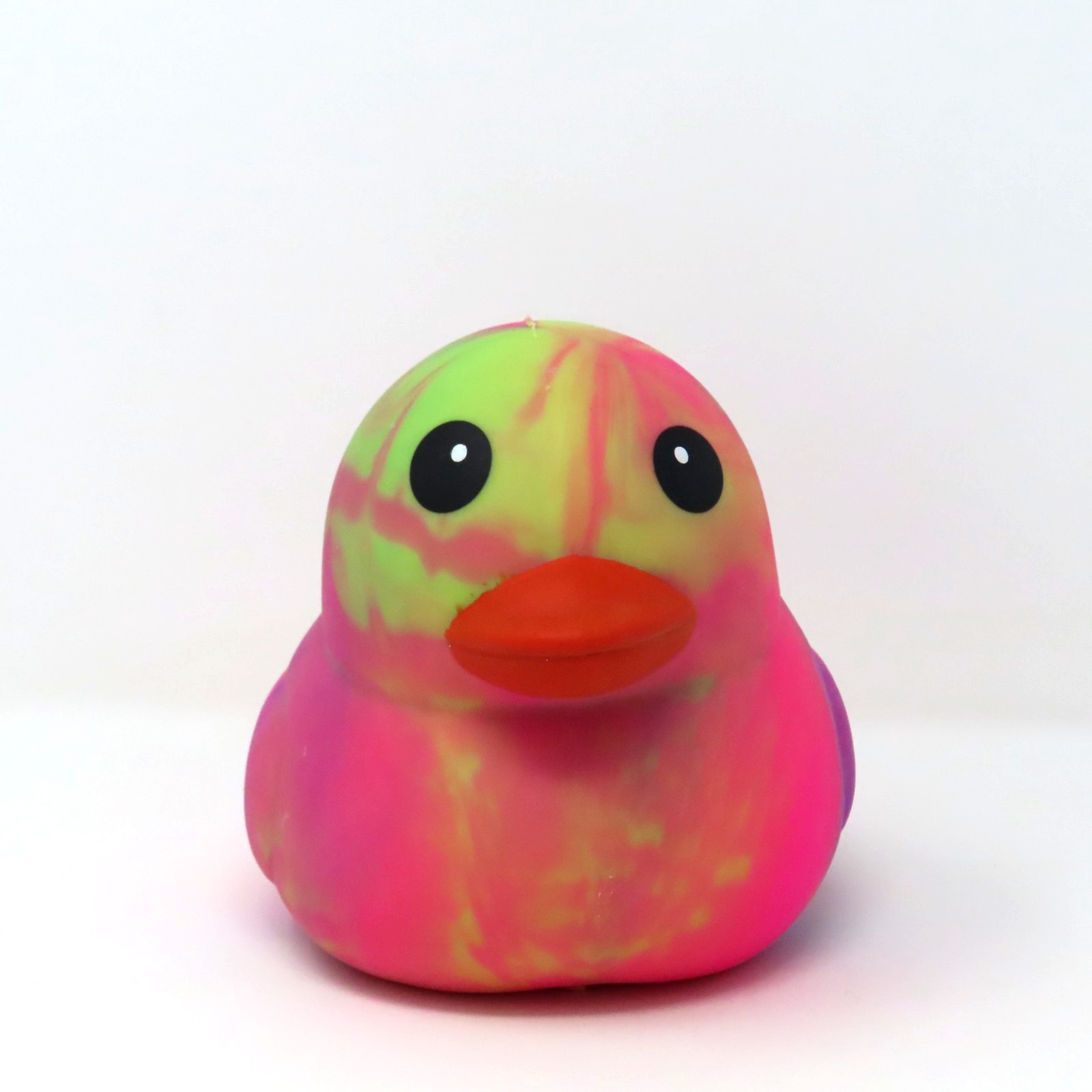 Sunny Days Jumbo Squeezy Duck – Tie-Dye Pink Squishy Stress Relief Toy – New