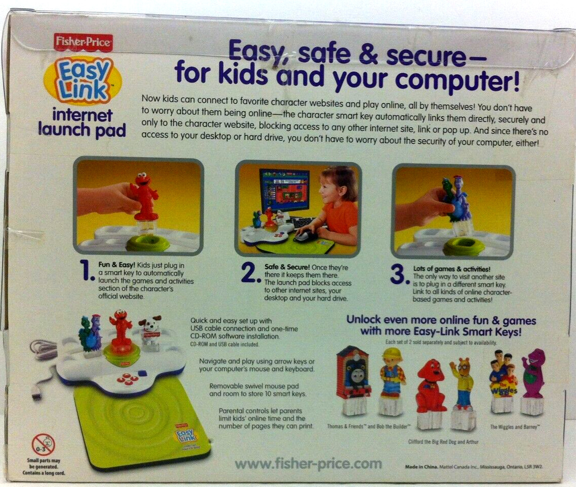 Fisher Price Easy Link-Internet Launch Pad Elmo Sesame Street, NIB 2007 Ages 3+
