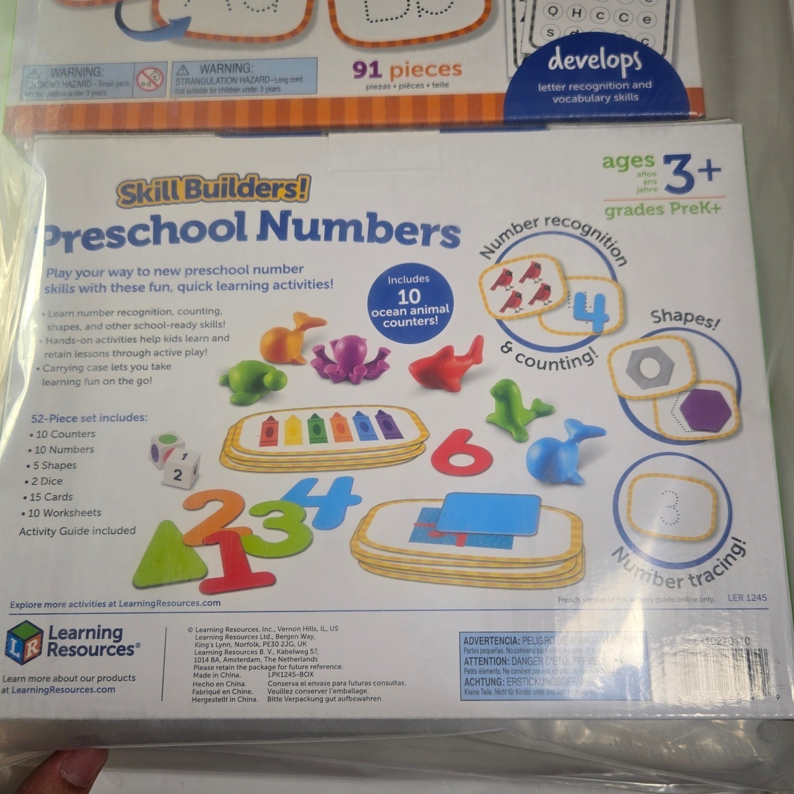 2 of Learning Resources preschool letters and preschool numbers