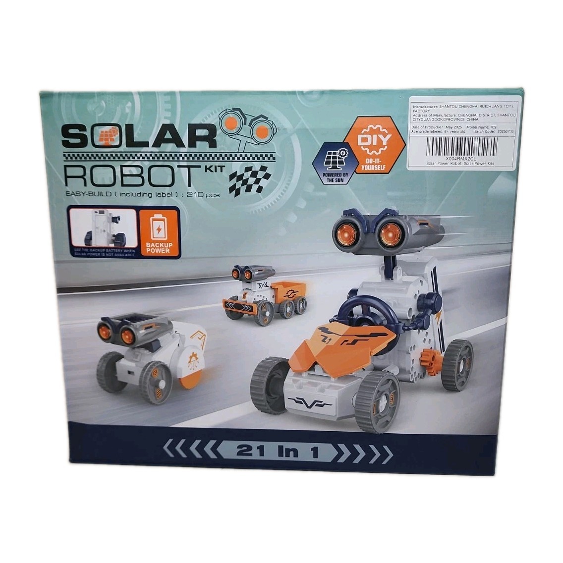 NEW STEM / 21-in-1 / 210 Piece / Solar Robot / Educational / Creation Kit / 709