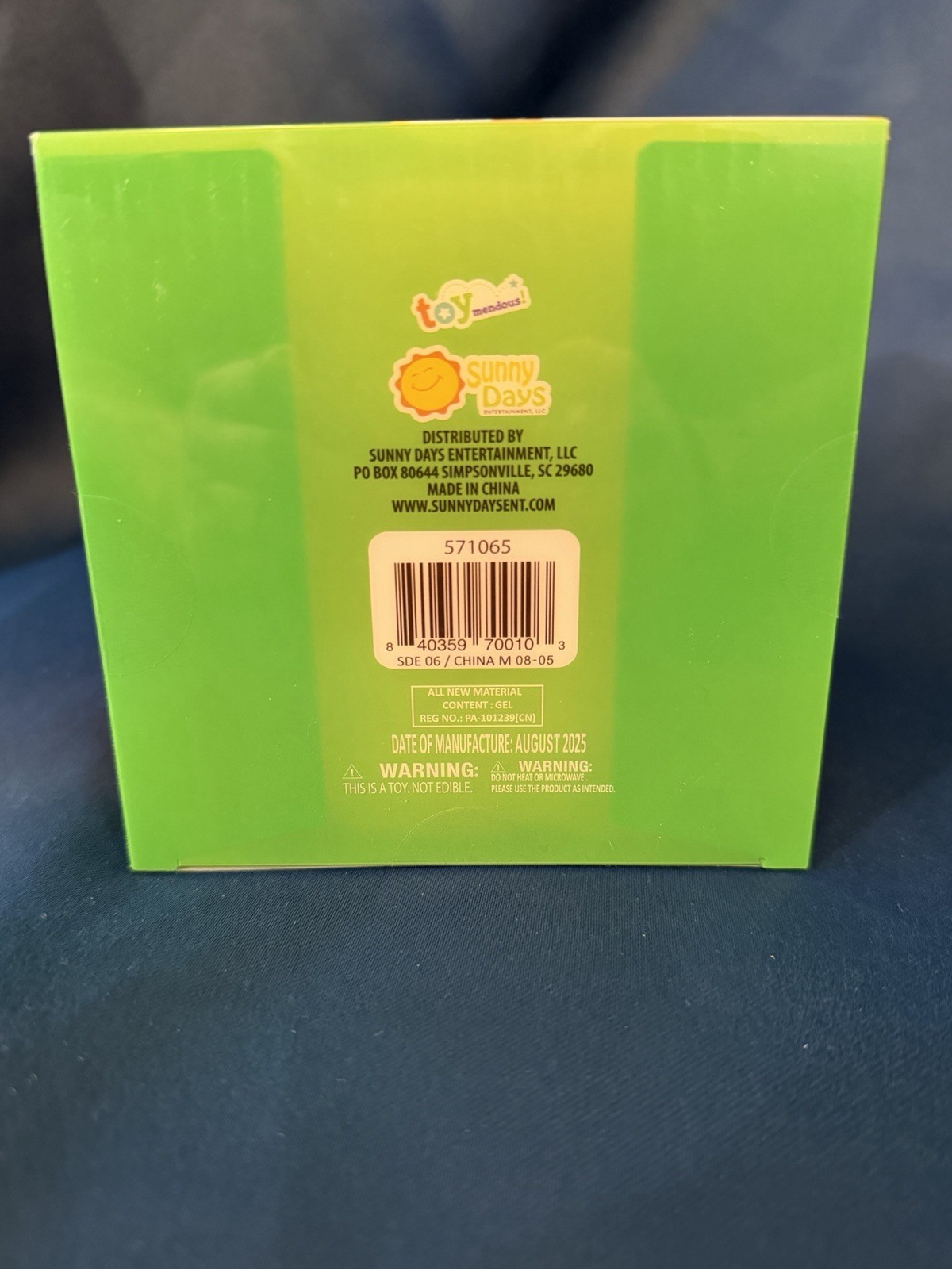 Sunny Days Toymendous! Big Squeeezy Cheese Stretch Squishy Fidget Toy Sealed/New