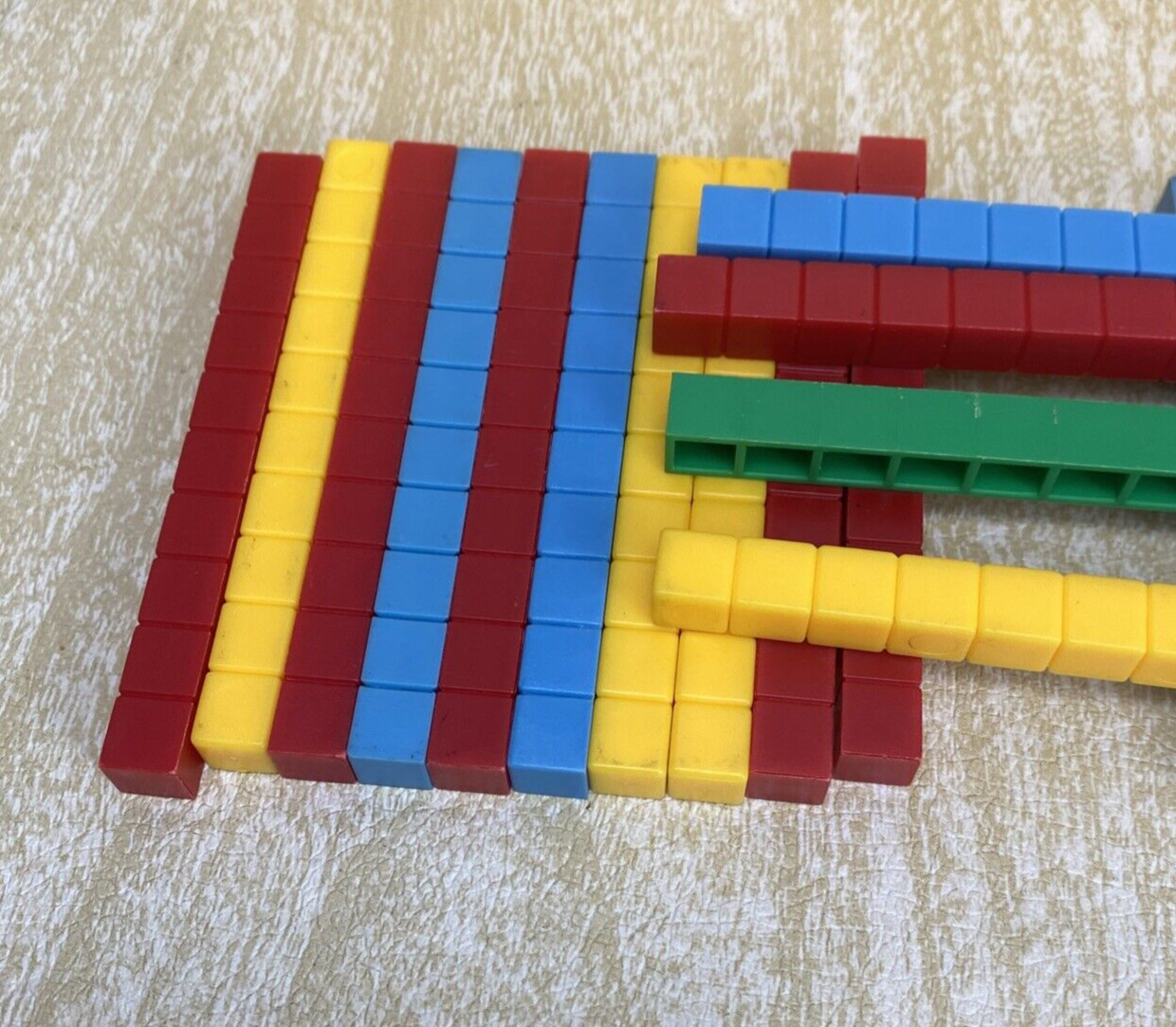 Base 10 Blocks Starter Kits 100, 10’s & 1’s Multi-Color Math Plastic Blocks