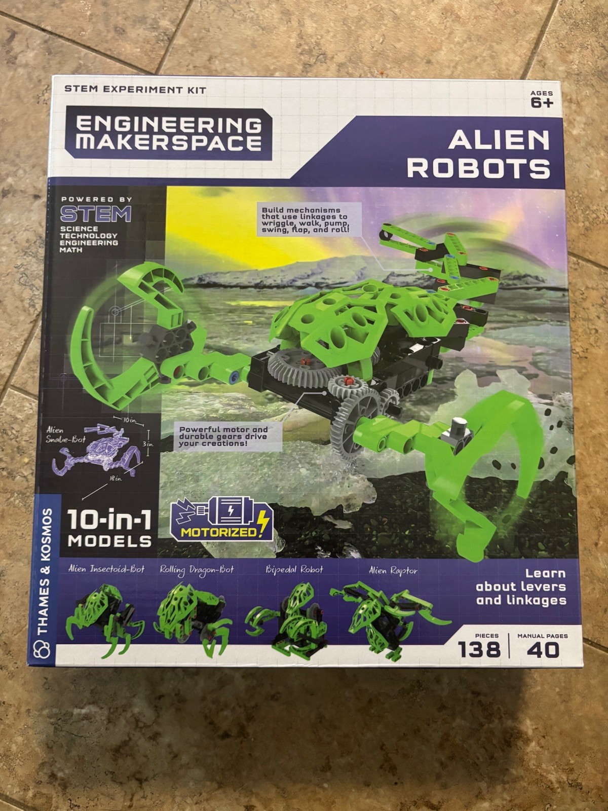 Thames & Kosmos Motorized Build Alien Robots Engineering Makerspace Stem