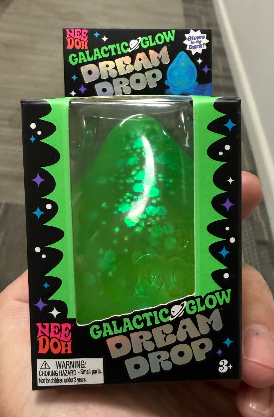 NeeDoh Galactic Glow Dream Drop Green NIB