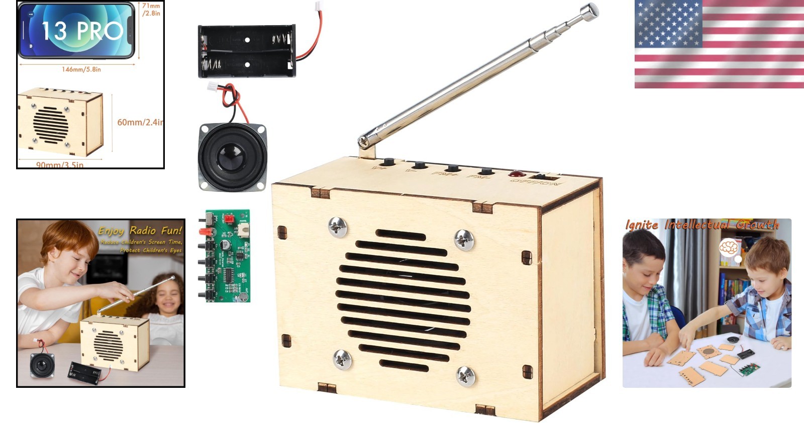 Compact Build-Your-Own FM Radio STEM Kit for Kids 8-16 – Creatively Hands-On