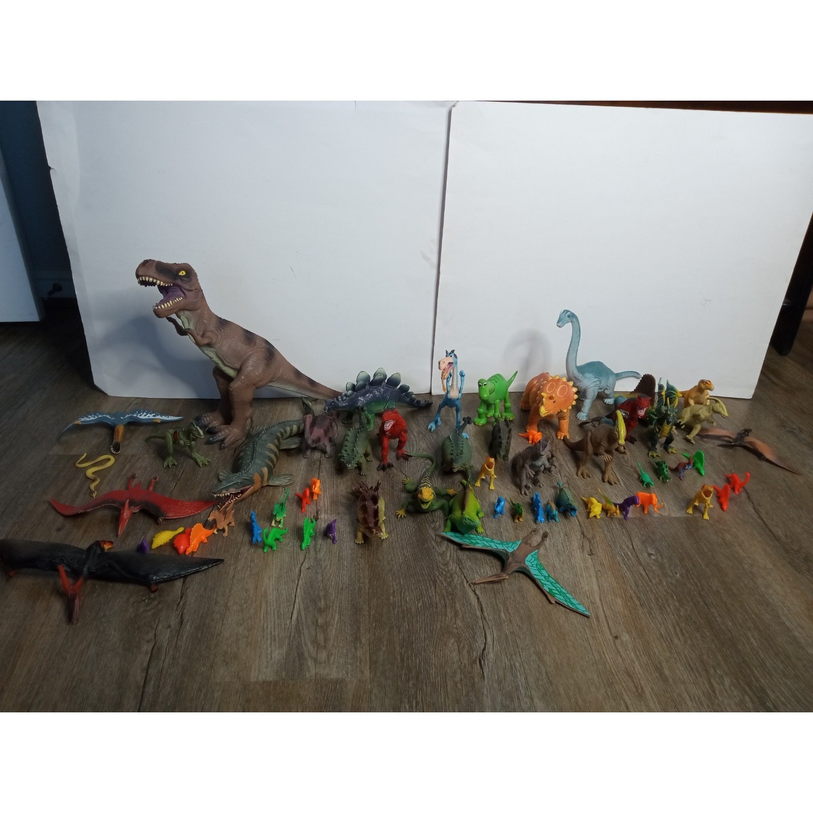 Lot Of 55+ Dinosaur Hard Plastic Toy Various Sizes