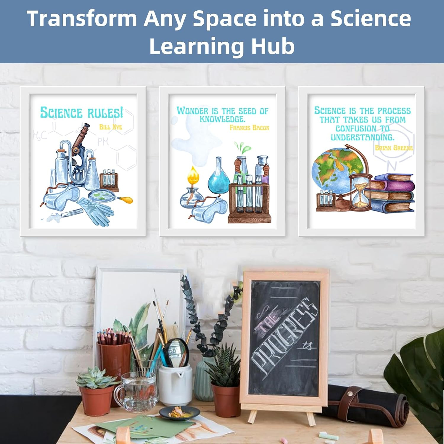 6 Science Posters for Classroom – Inspirational and Educational STEM Decor for E