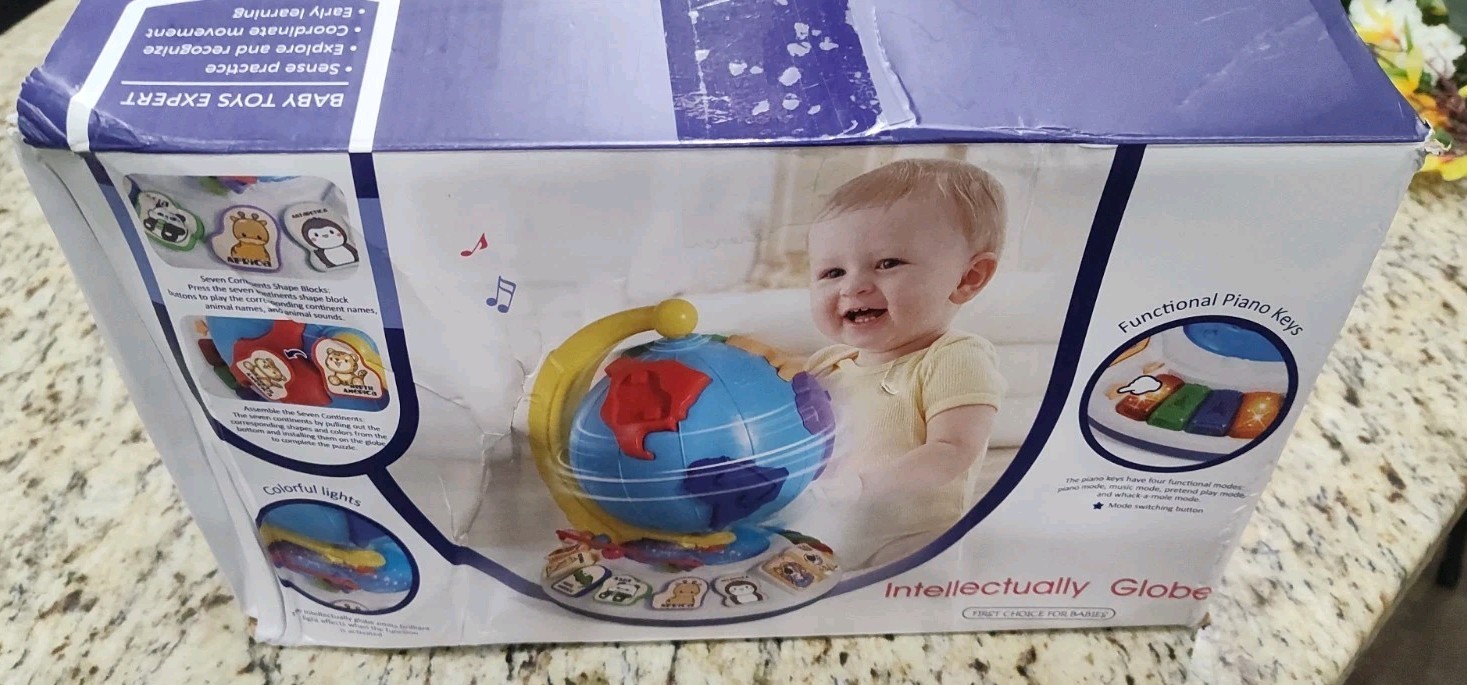 Intellectual Globe Toy-Colorful Piano Keys & Light Effect-Coordination Learning