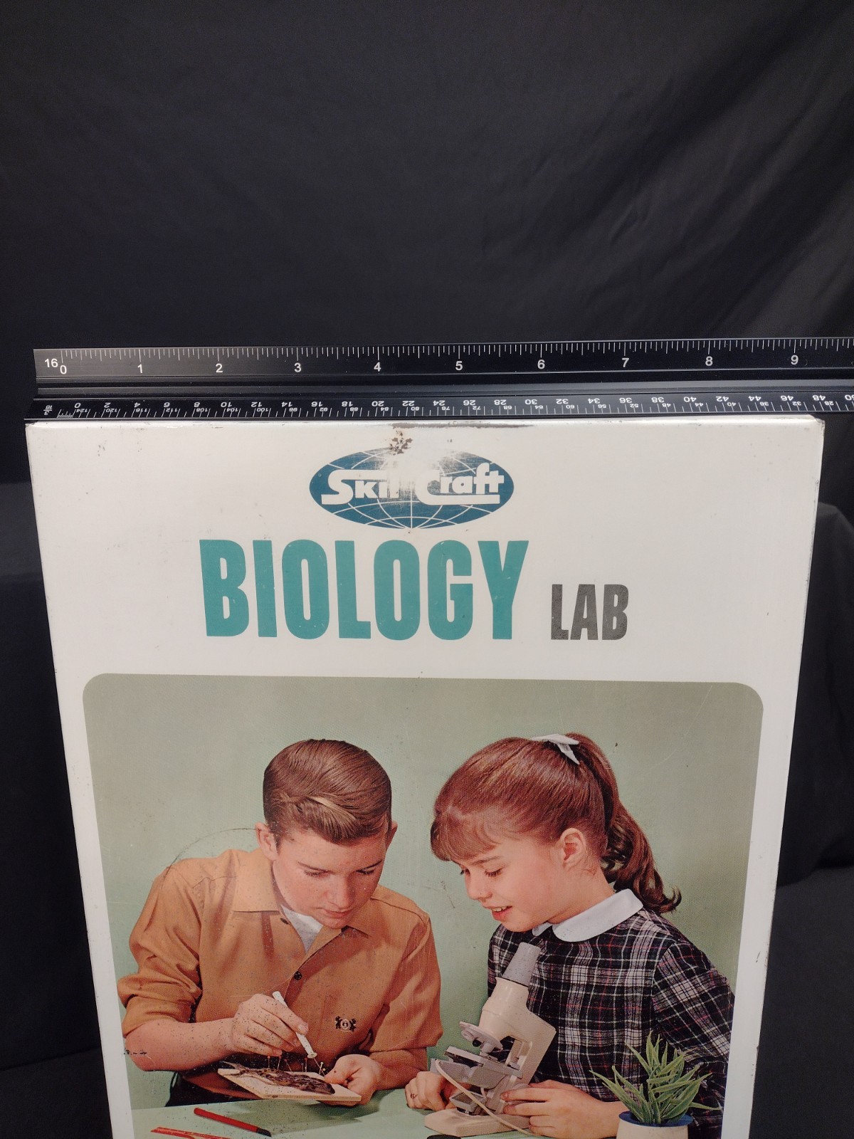 SkilCraft Biology Lab Set Metal Hinged Case Only. Excellent Lithography 1960’s