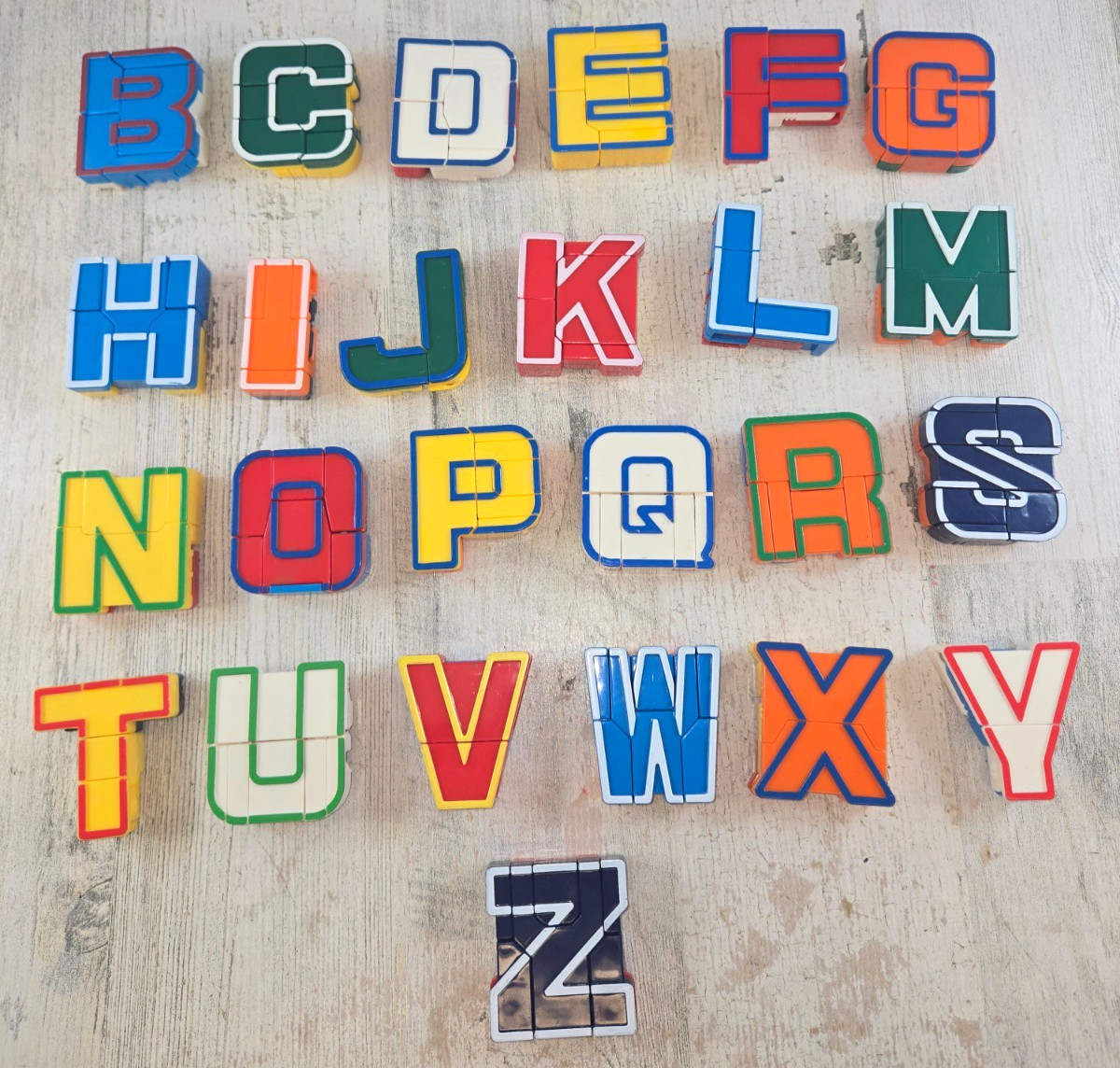 Lakeshore Alpha Bots Transformer Robots Letter Learning Toys Lot of 25
