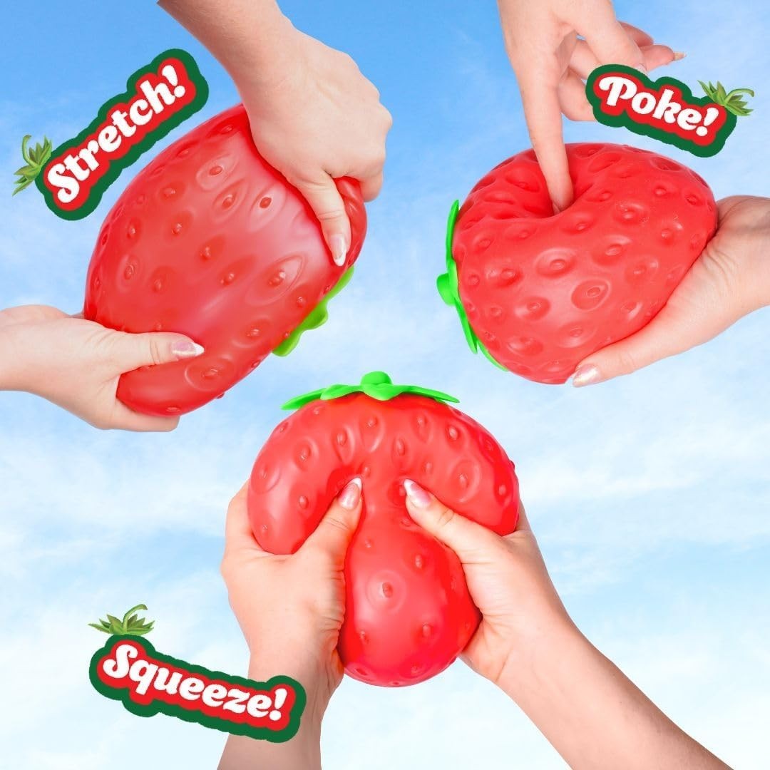 Sunny Days Jumbo Squeezy Strawberry Squishy Toy Stress Relief Viral TikTok