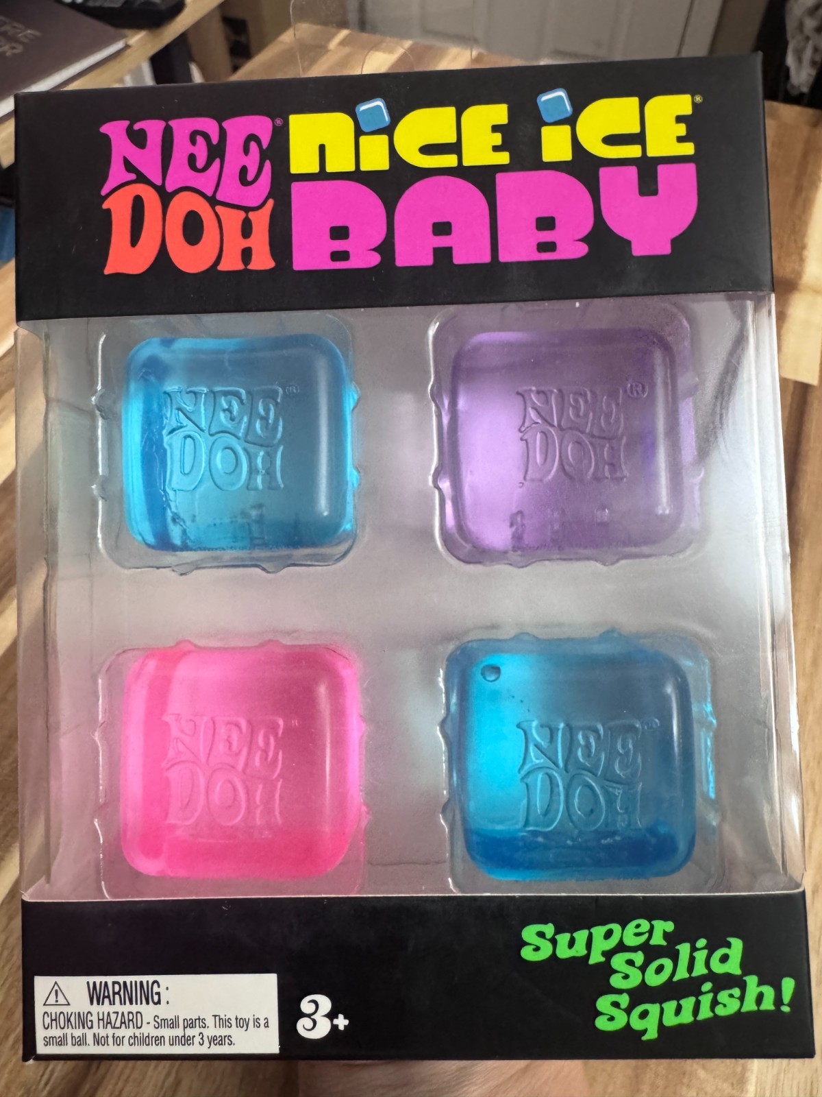 Schylling NeeDoh Nice Ice Baby 4 Pack Mini Nice Cube Squishy Toy New