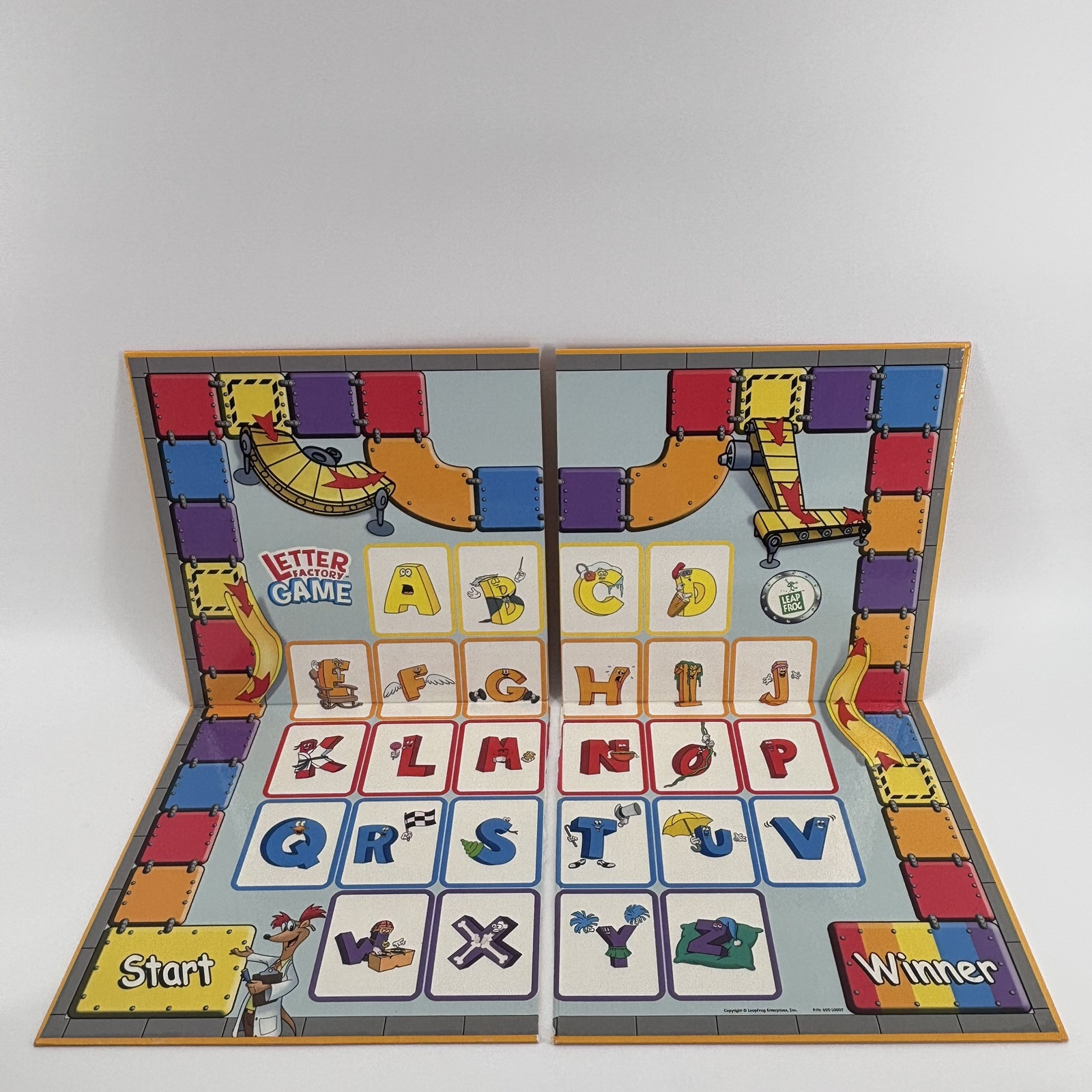 LEAP FROG Letter Factory Board Game *Broken Board/GO Button* Works! Complete