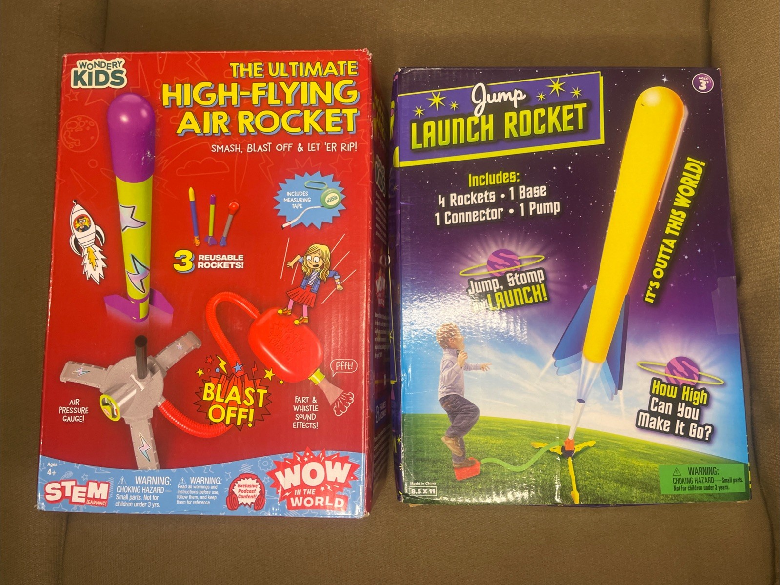 Red Blast Rockets Air Powered STEM Kit Launches Up to 100 Feet Fart Sound Fun