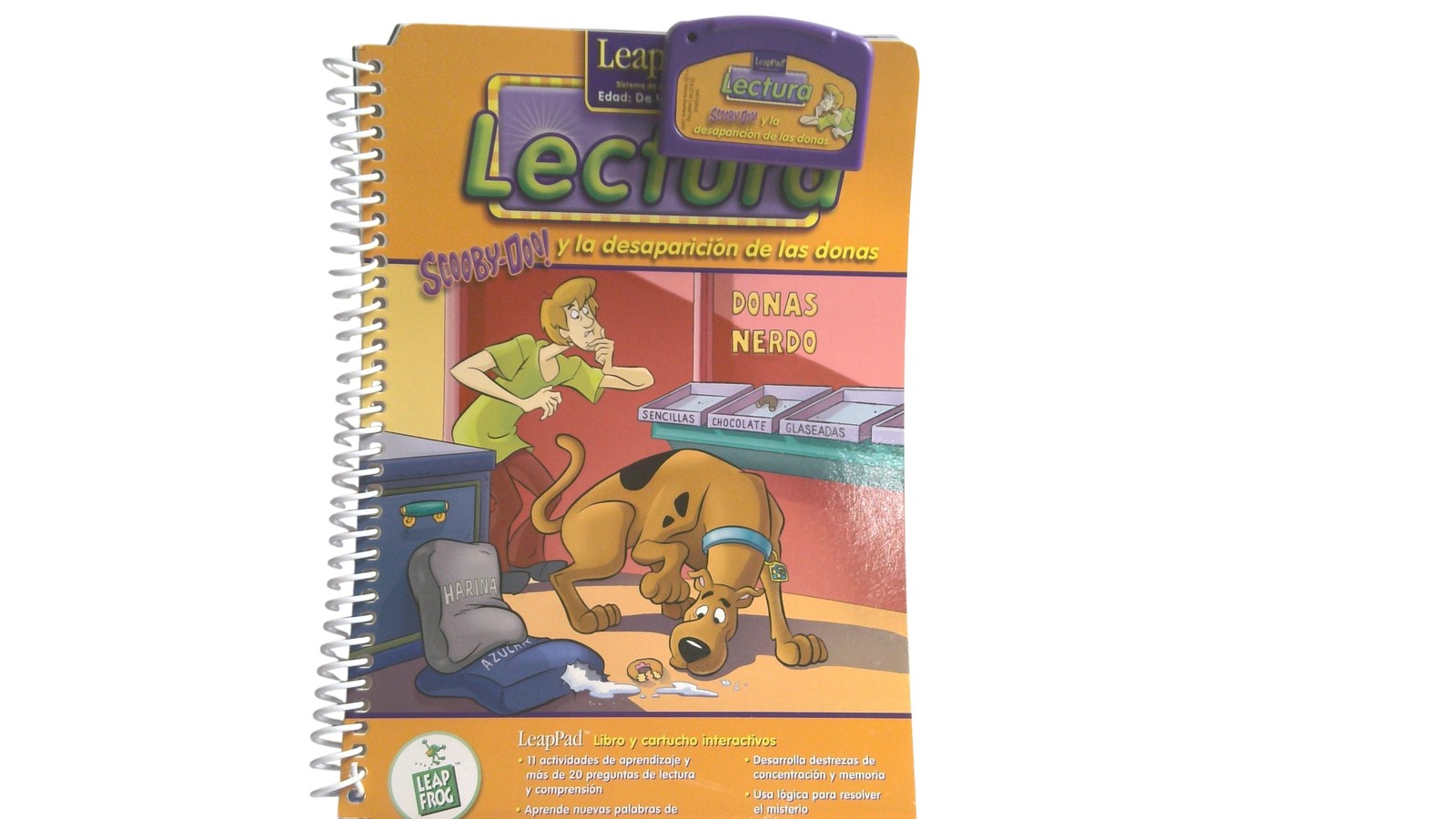 LeapFrog LeapPad Scooby-Doo Lectura Reading Libro Y Cartucho Español Edad 4-6