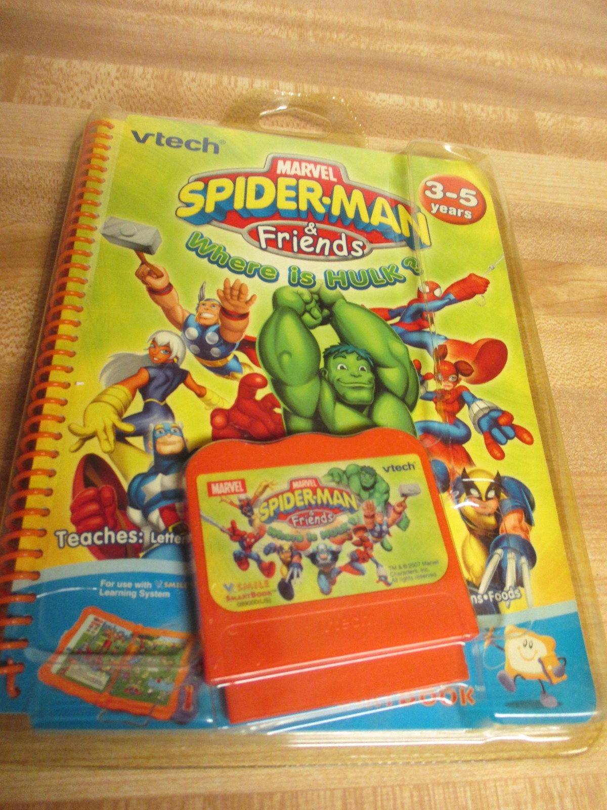 VTech VSmile SmartBook Marvel Spider-Man & Friends-Where Is Hulk? Game Cartridge