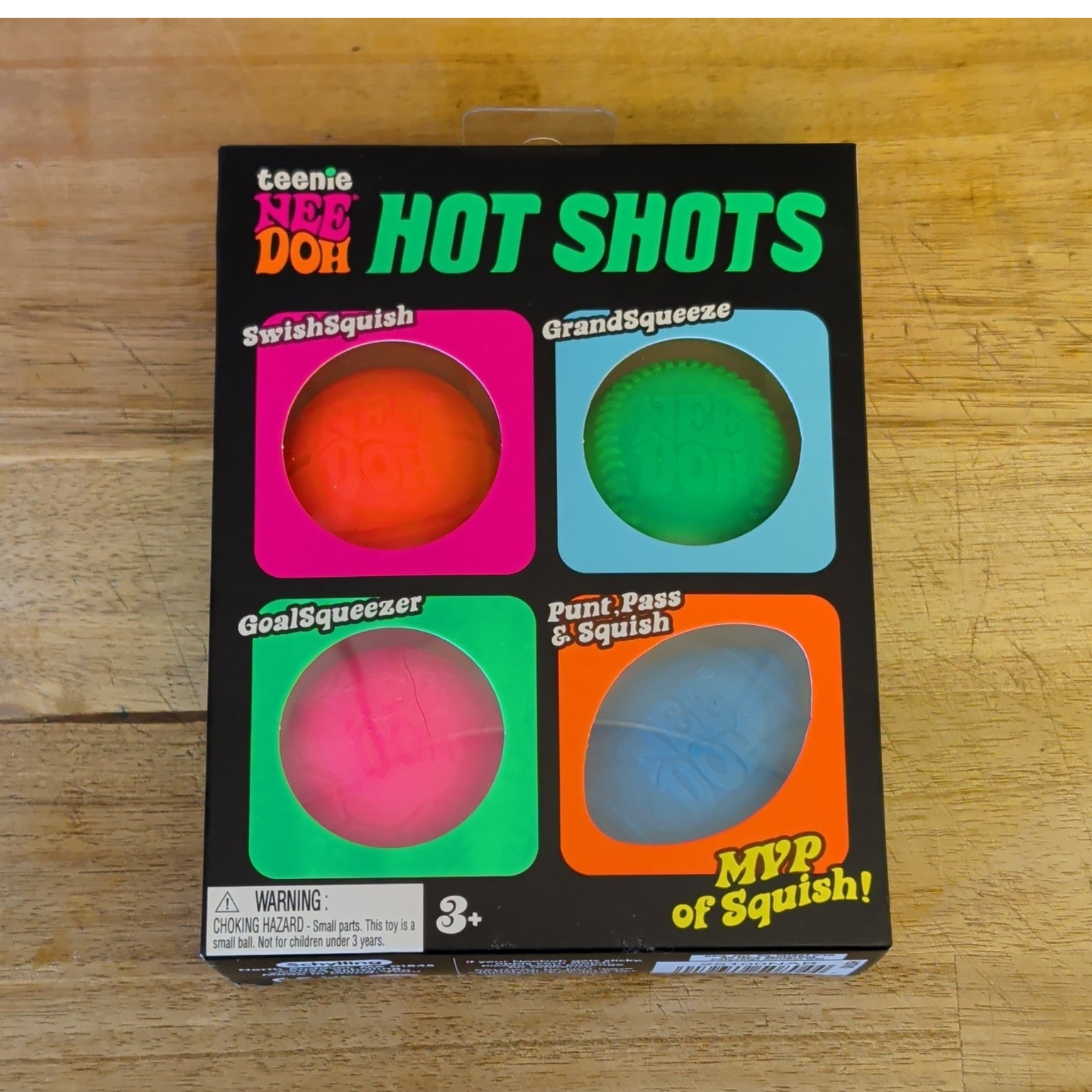 Schylling NeeDoh Hot Shots SwishSquish GrandSqueeze 4-Pack, Multicolor 2024