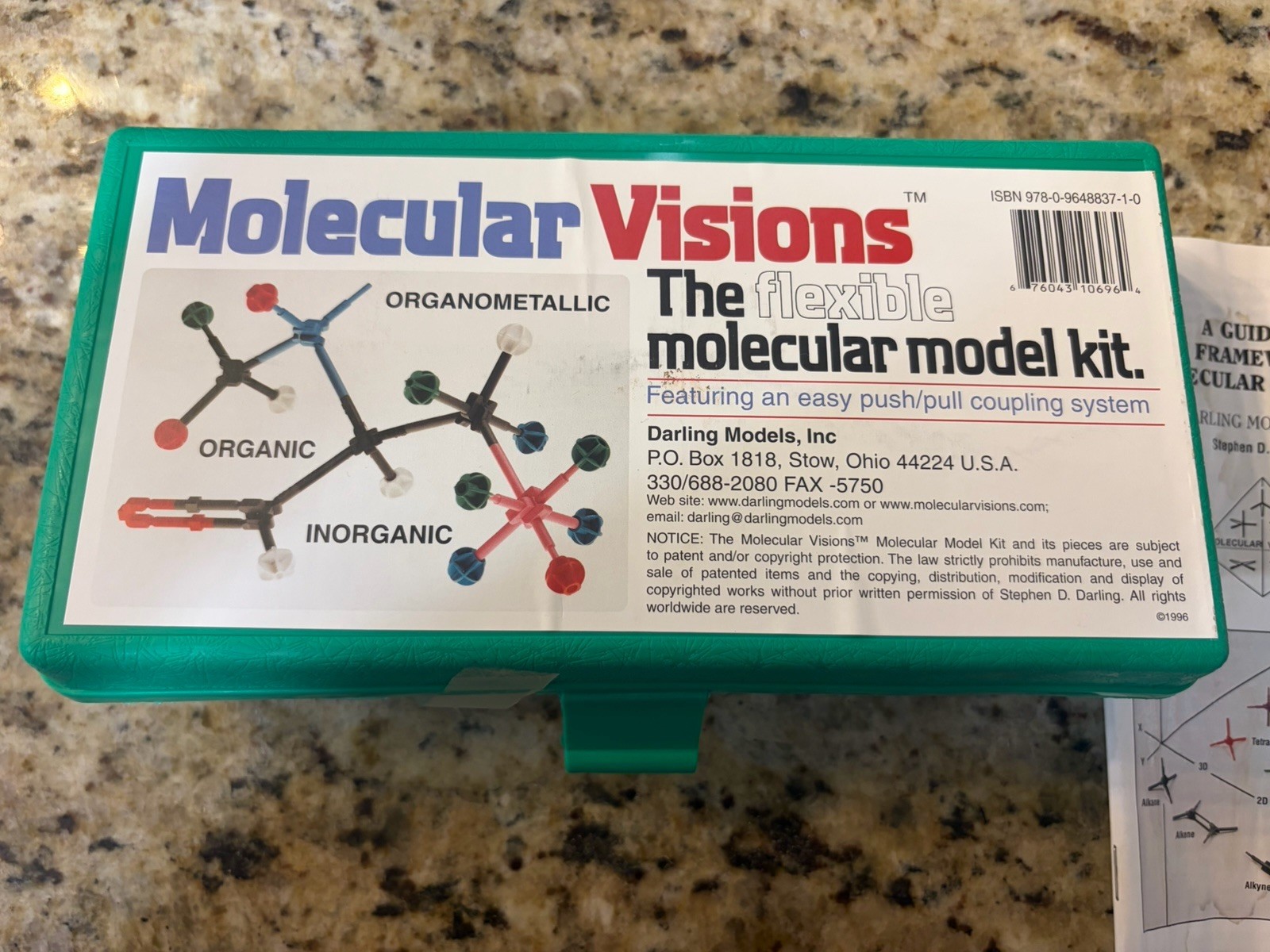 Molecular Visions Flexible Model Kit darling Models 1996 Push/pull Coupling