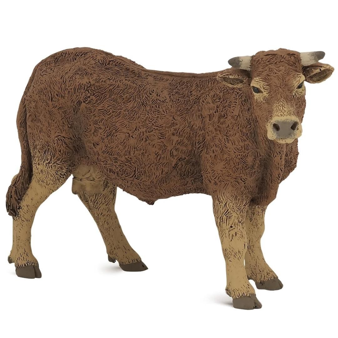 Limousine Cow Figurine – Hand Painted Farm Animal Toy Figure – Papo 51131