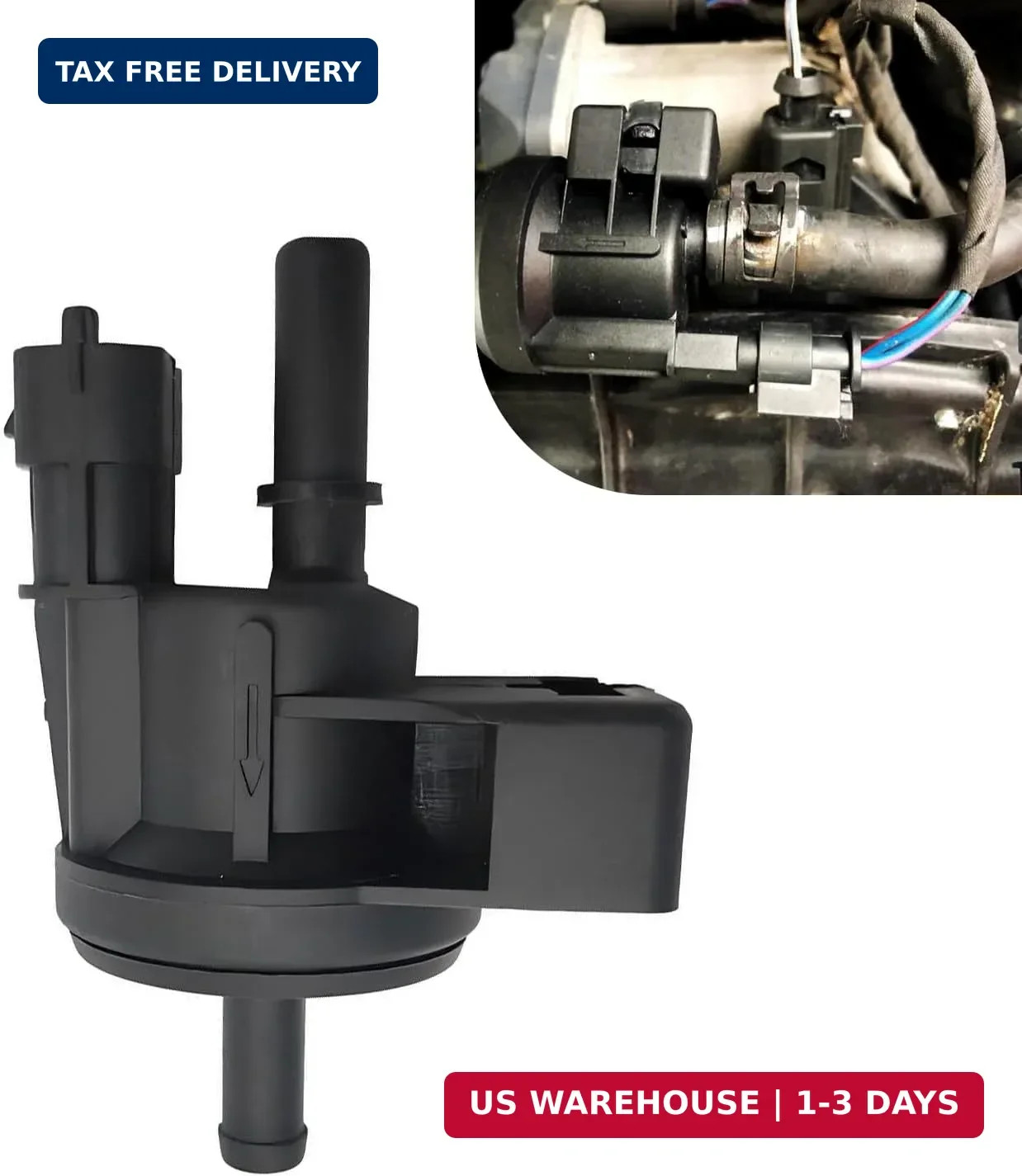 0280142519 Evap Vapor Canister Purge Valve Solenoid, Replace CU5A-9G866-AA, Comp