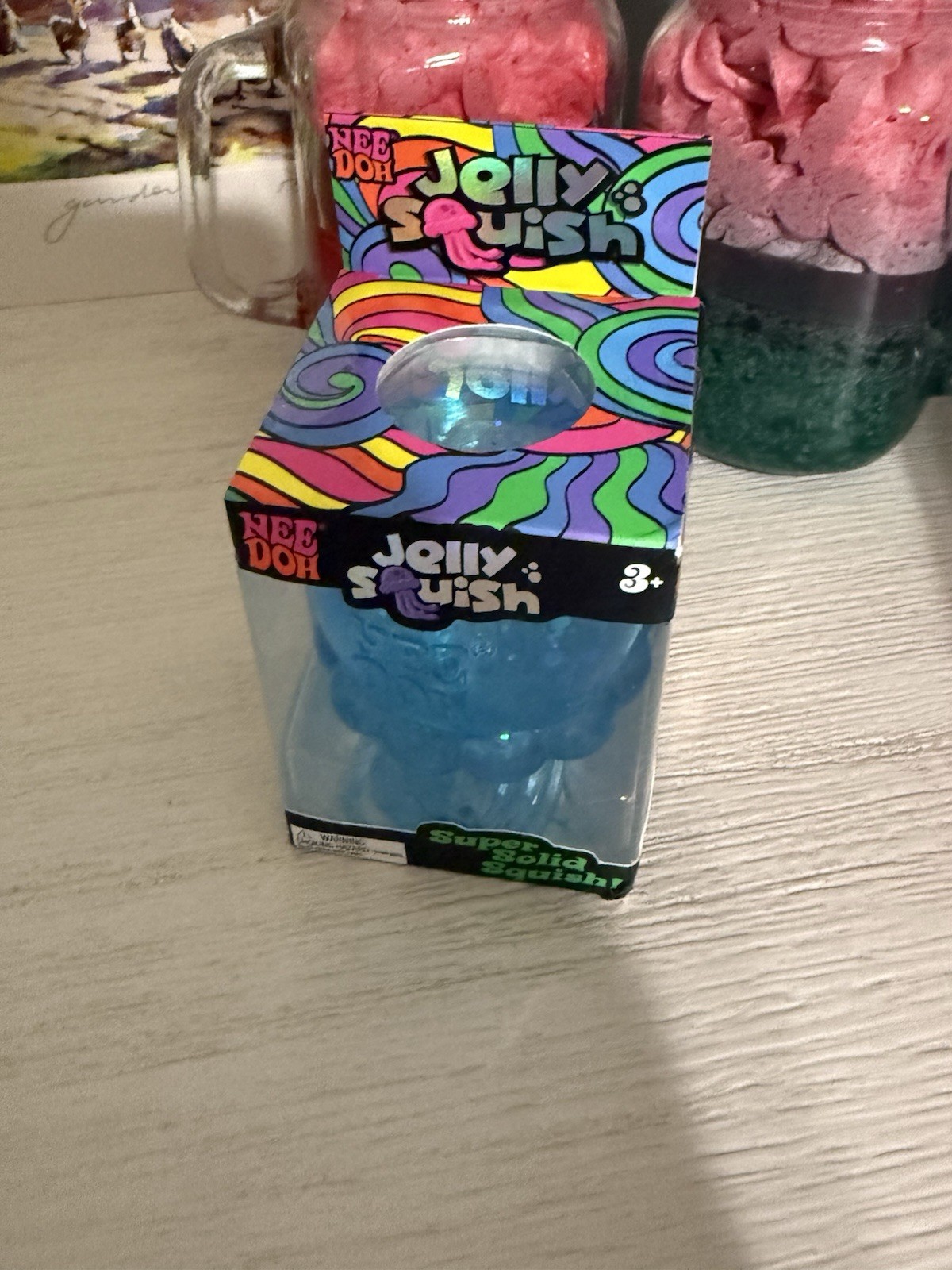 NeeDoh BLUE Jelly Squish Jellyfish Fidget Toy Sensory Stress Relief Squishy NEW