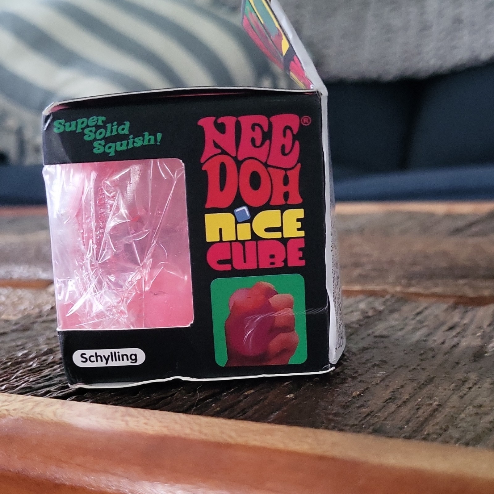 Nee Doh Nice Cube Super Solid Squish Pink Squishy Toy Age 3-5 Years