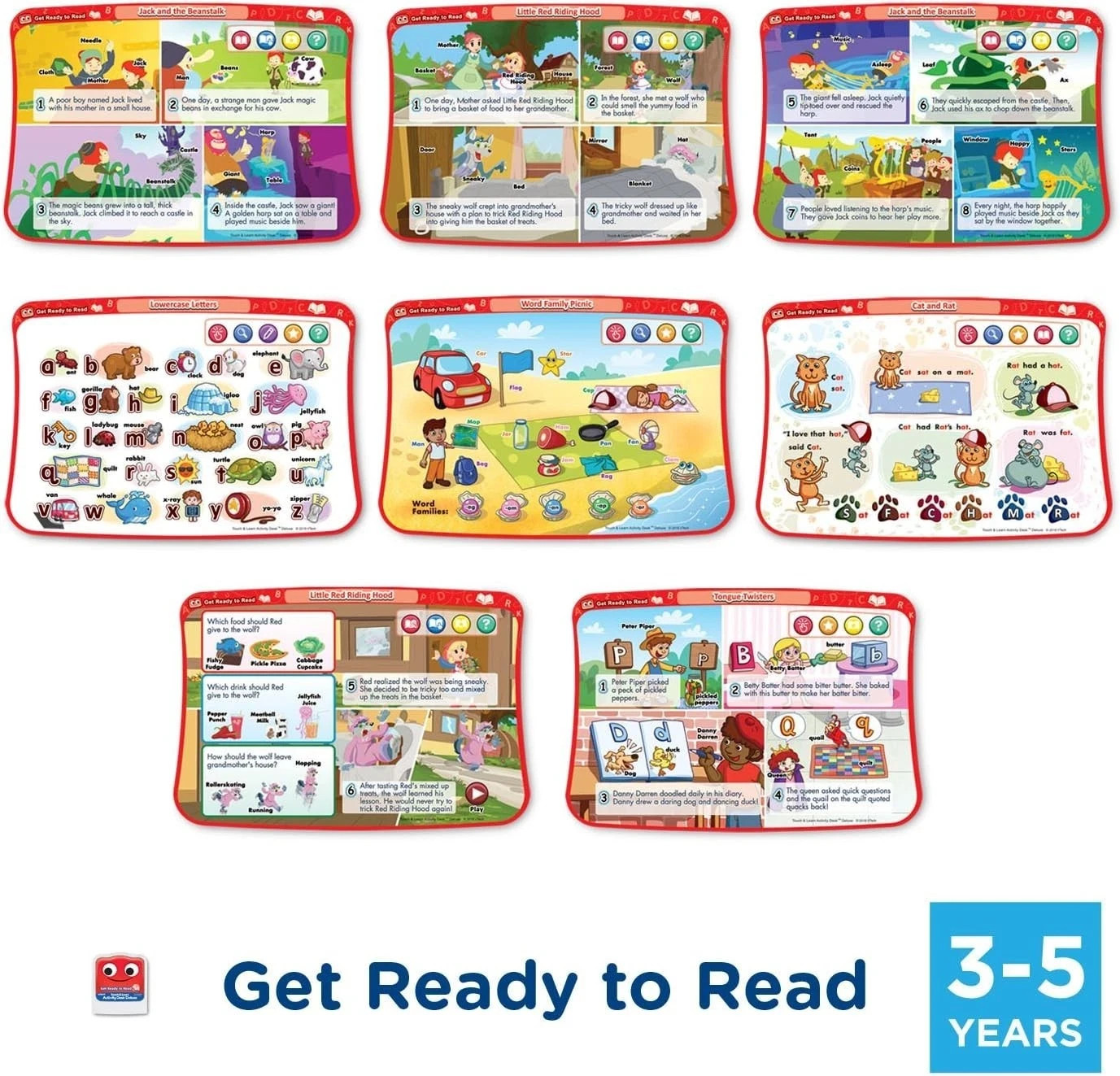VTech Activity Desk 4-in-1 Kindergarten Expansion Pack Bundle for Age 3-5