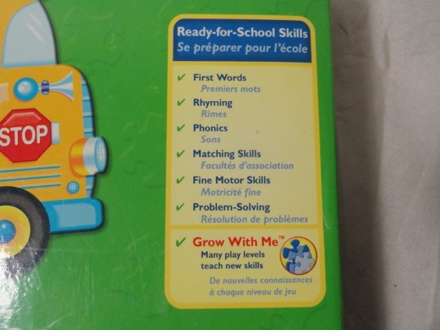 LEAP FROG LANGUAGE WHIZ LEARNING BUS TRAY PUZZLES 60 PCS AGES 2-6 COMPLETE VGUC