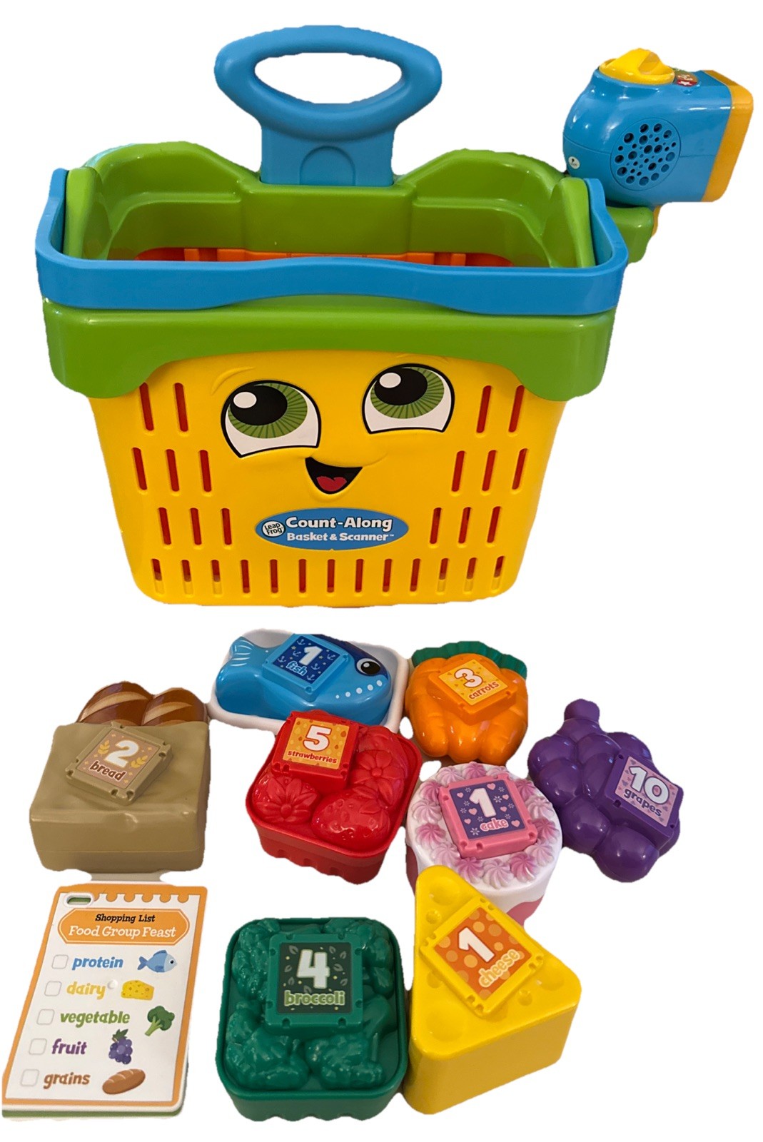 Leapfrog Count Along Basket and Scanner with Food Pieces and Shopping Lists
