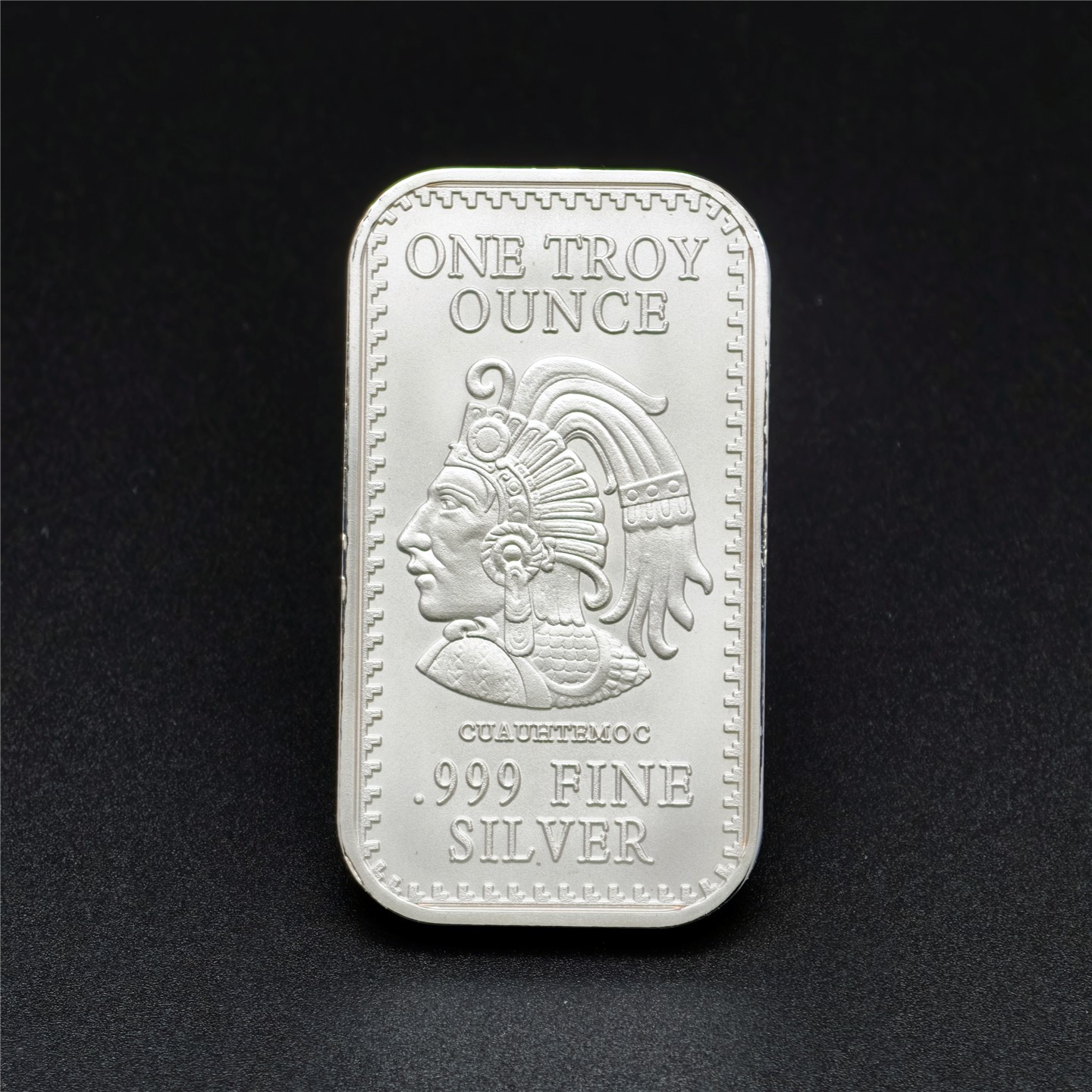Aztec Calendar Silver Bar – 1 oz Silver – Mayan Tenochtitlan Mexico