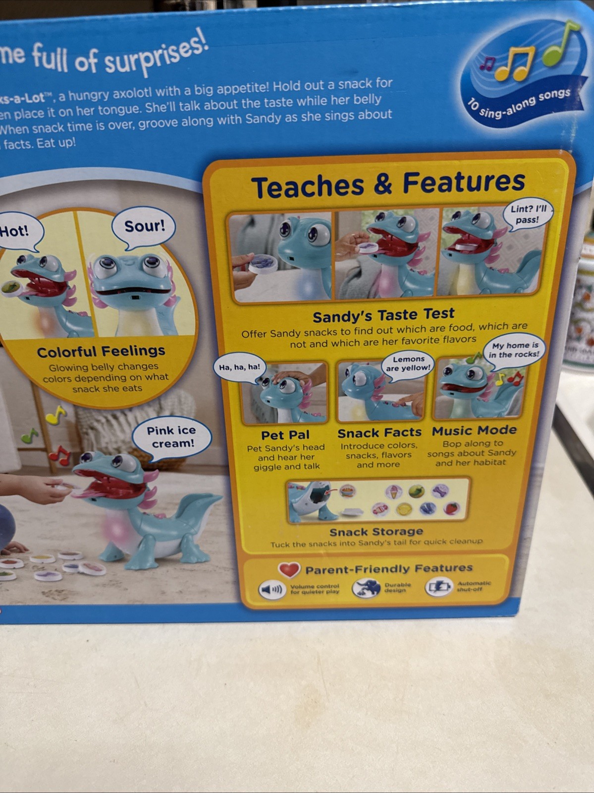 VTech Sandy Snacks-a-Lot Electronic Talking Interactive Axolotl Pet NIB