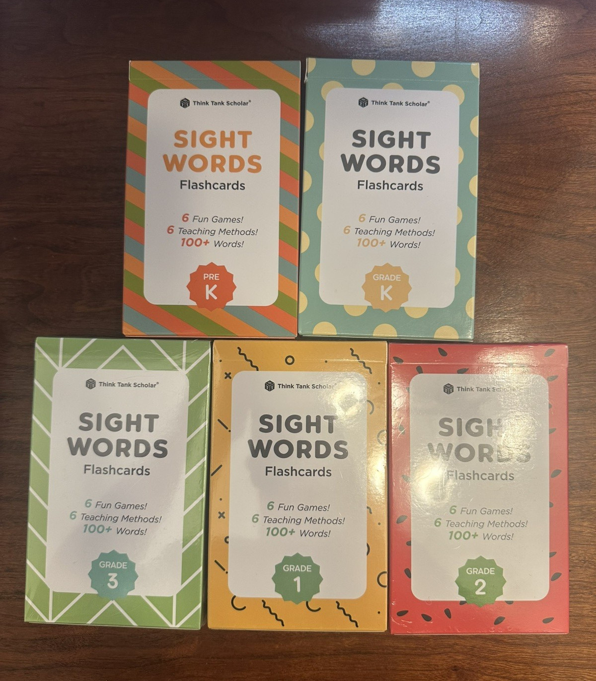 Pre-K Thru 3rd Sight Words /Phonics Cards Box Set Think Tank Scholar -Homeschool