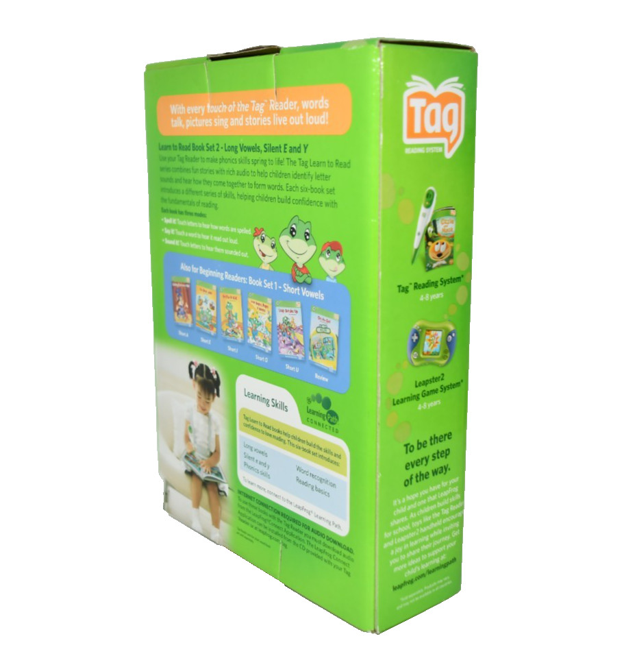LeapFrog Tag & LeapReader Learn to Read Set 2 ~ Long Vowels ~6 Book Set – NEW