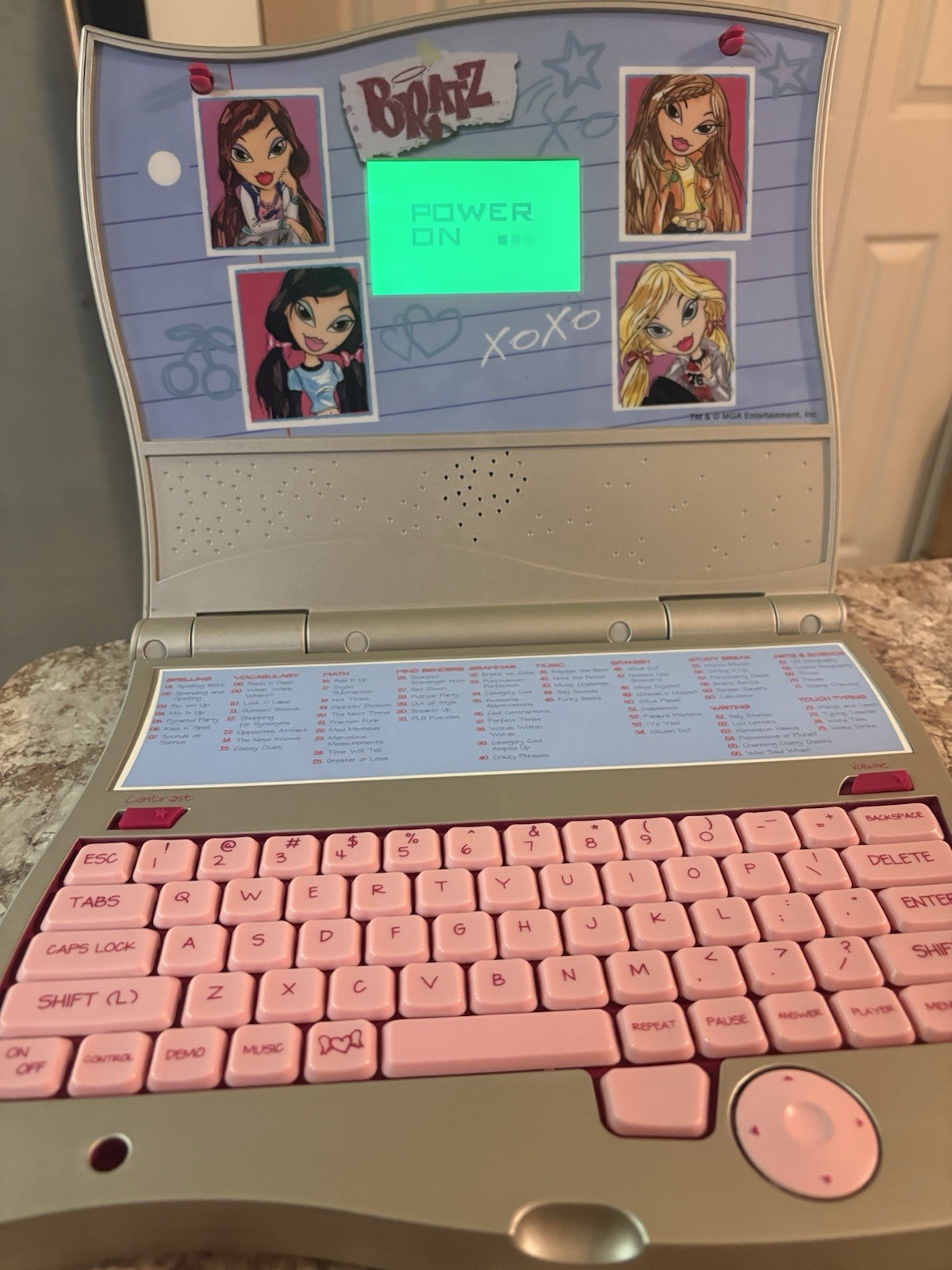2006 Bratz Cyber Style Learning Laptop Spell Grammar Games Tested No Mouse VTG