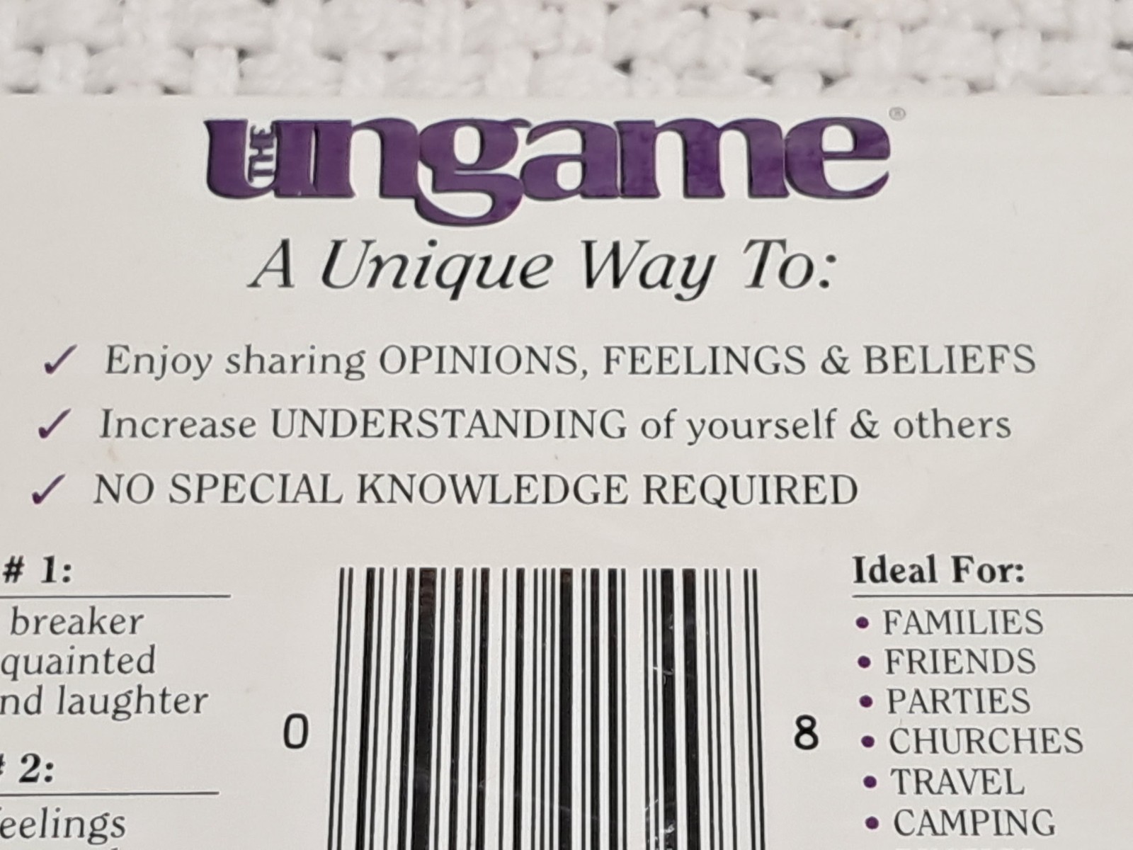 THE UNGAME Children Kids Version SELF EXPRESSION HELP , Brand New, Sealed