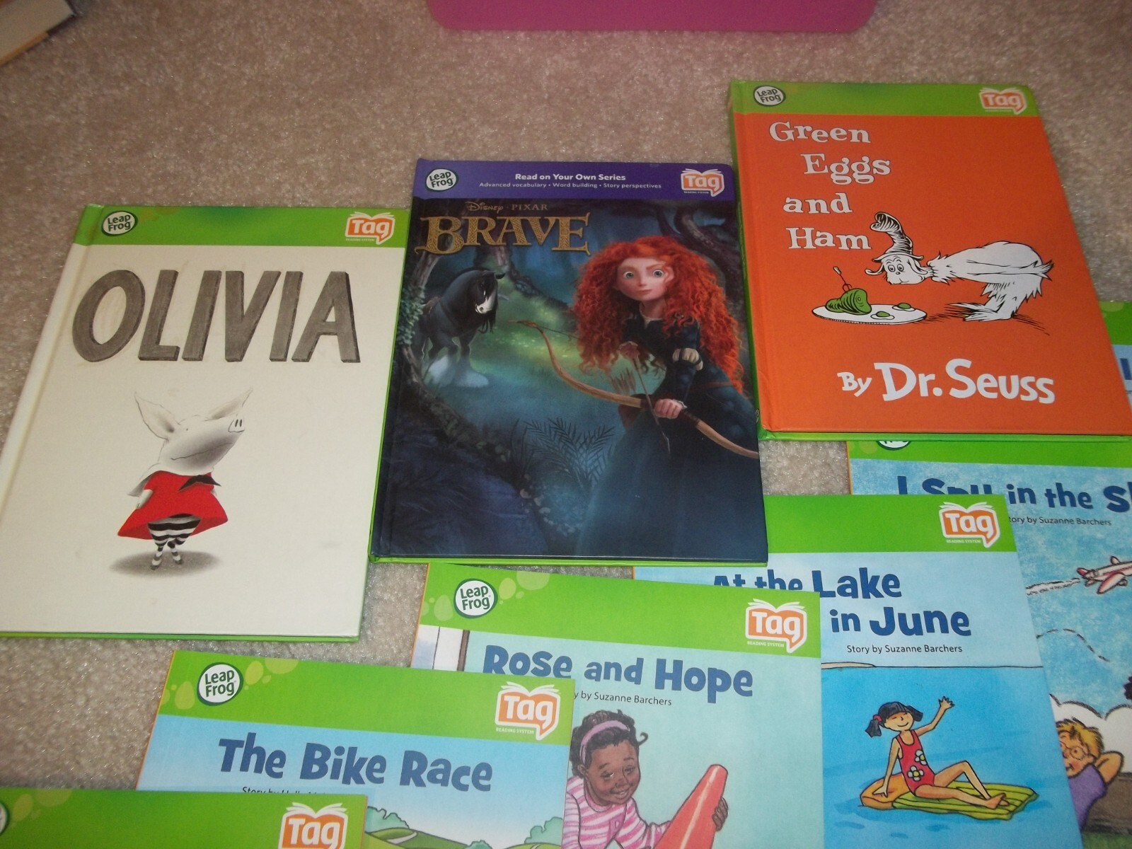 LeapFrog Tag Reader 6 Learn-to-Read Phonics + 3 bks, LeapReader Pen Case 9 books